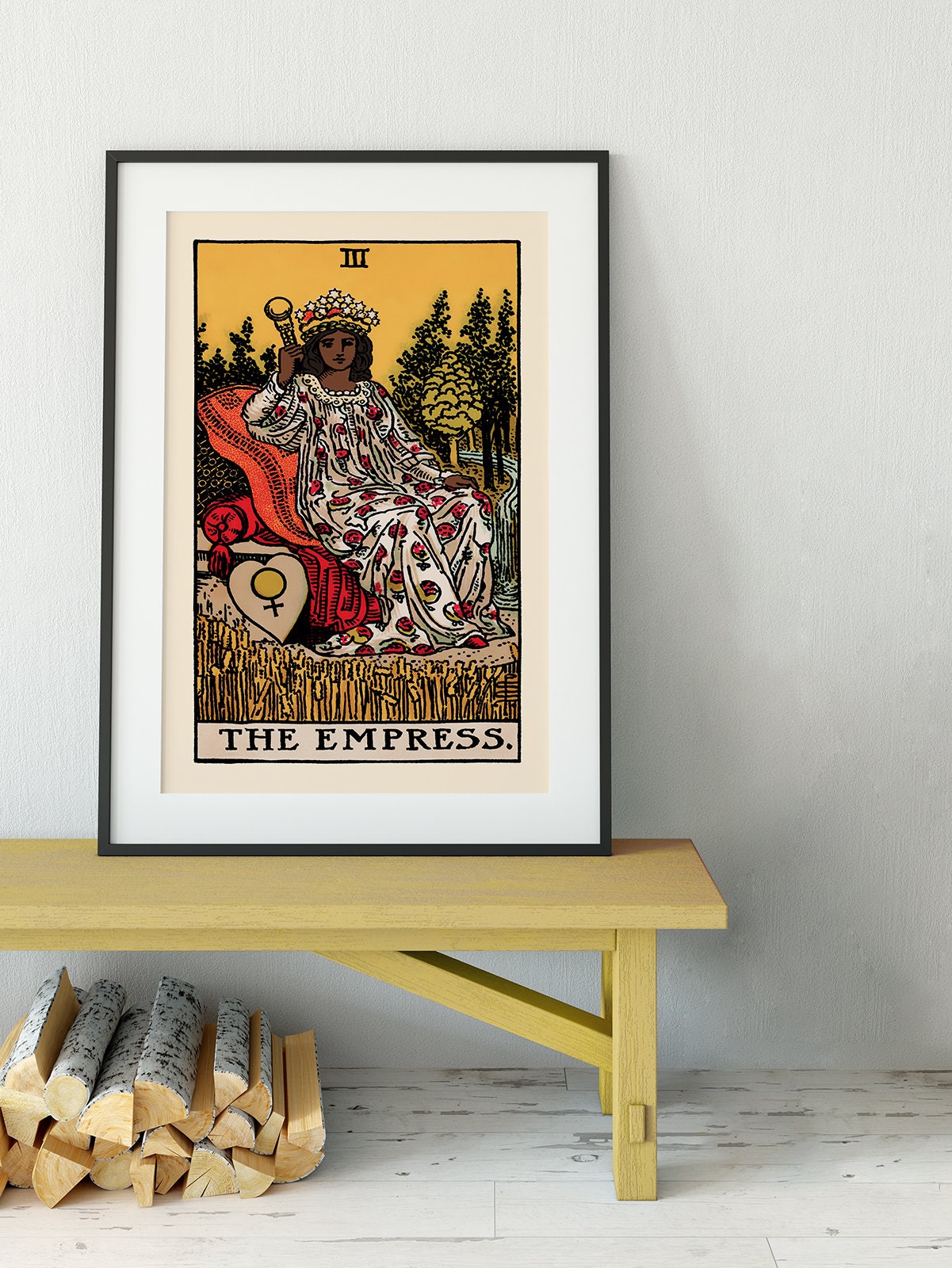 The Empress - Tarot Card Print - The Empress Black Woman Card Poster, No Frame