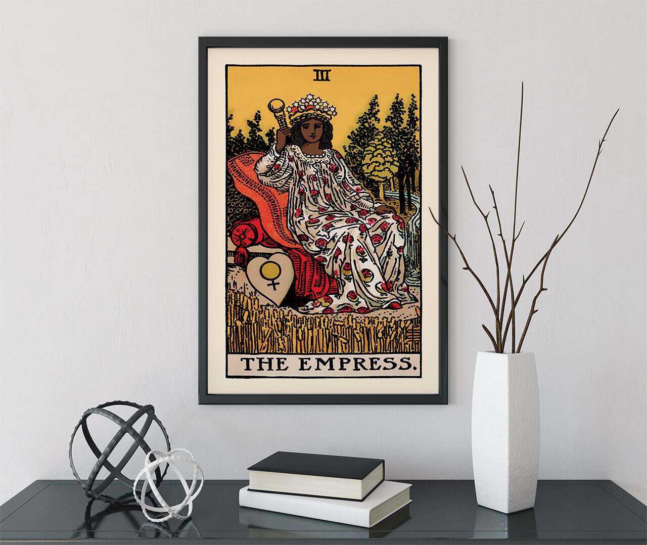 The Empress - Tarot Card Print - The Empress Black Woman Card Poster, No Frame