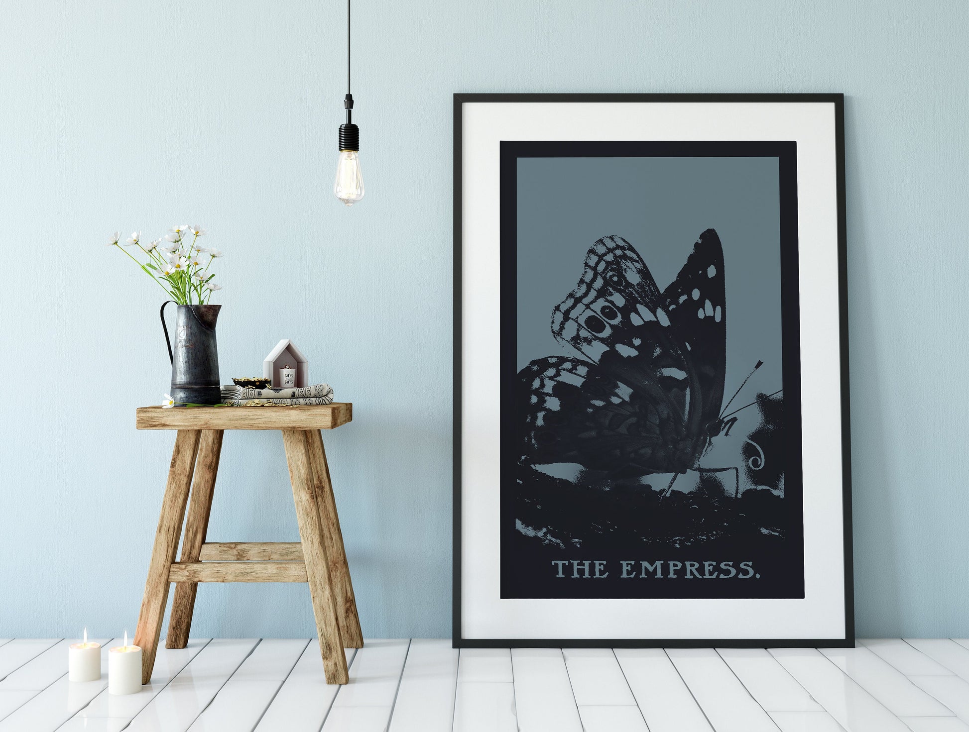 The Empress - Tarot Card Print - The Empress Butterfly Card Poster, No Frame