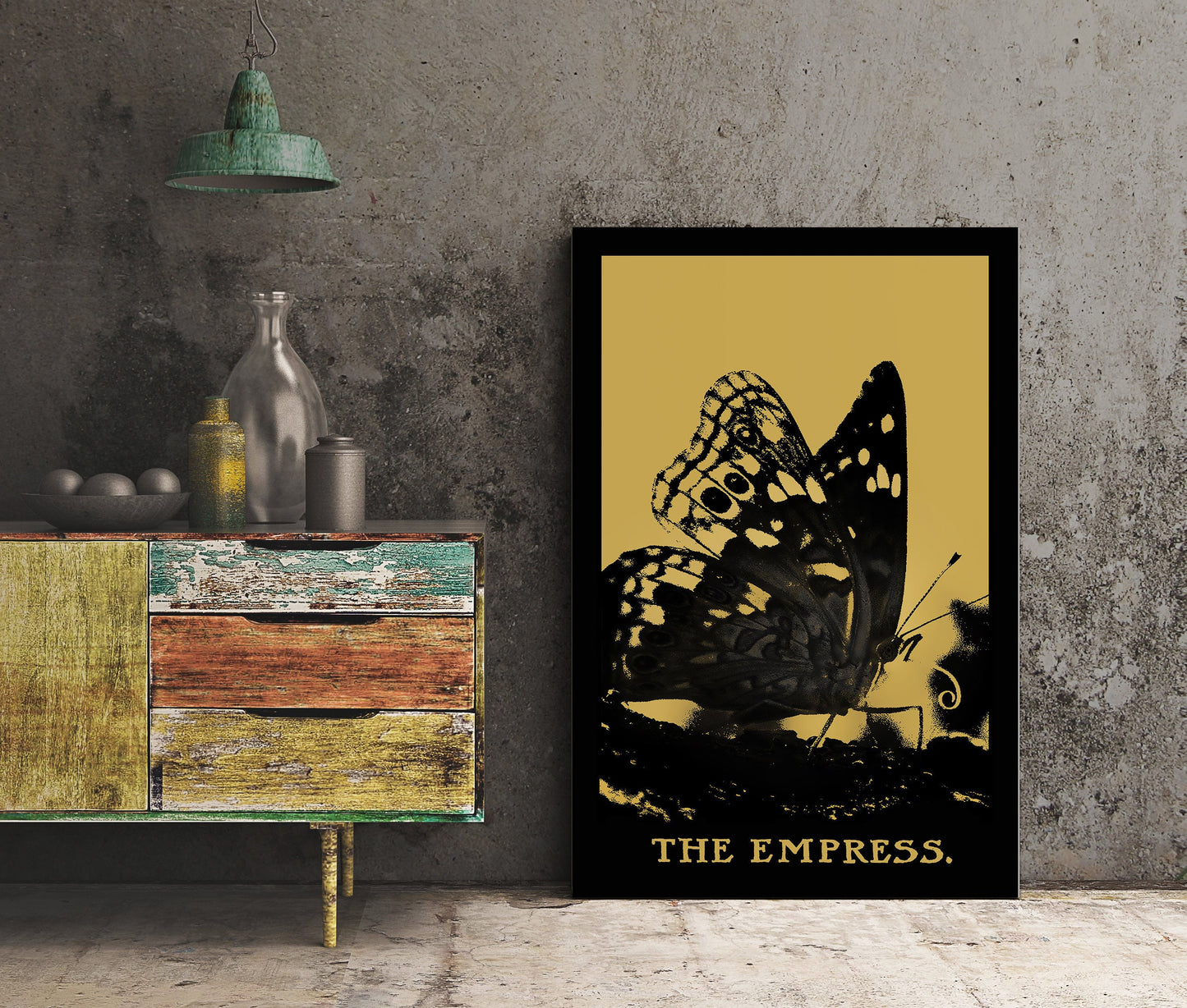 The Empress - Tarot Card Print - The Empress Butterfly Card Poster, No Frame