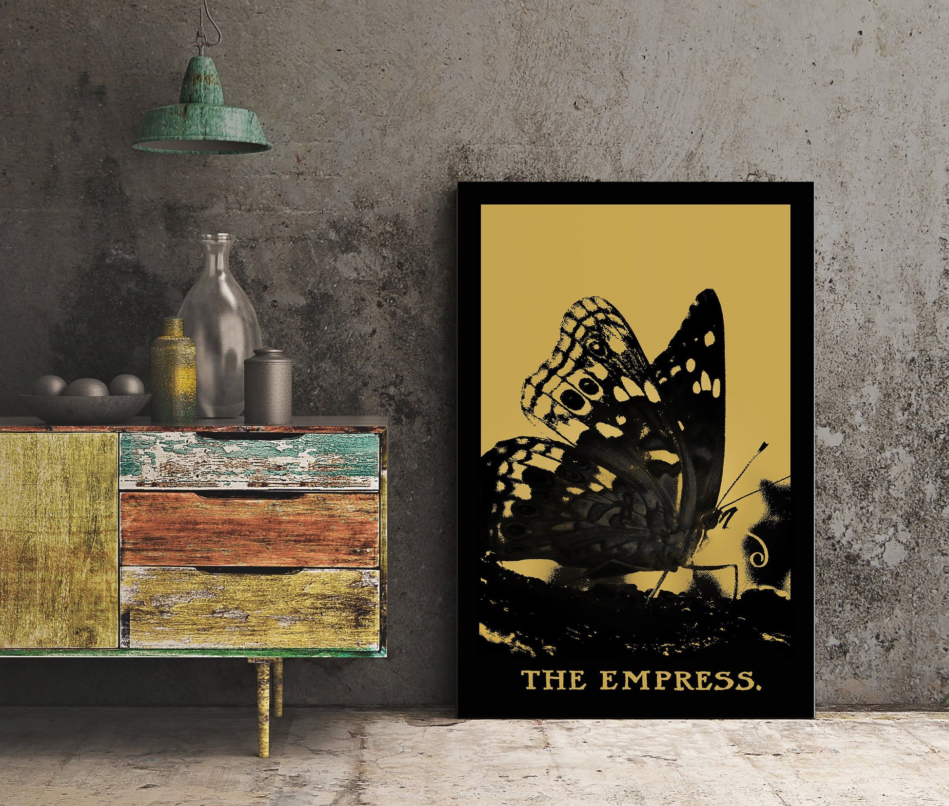 The Empress - Tarot Card Print - The Empress Butterfly Card Poster, No Frame