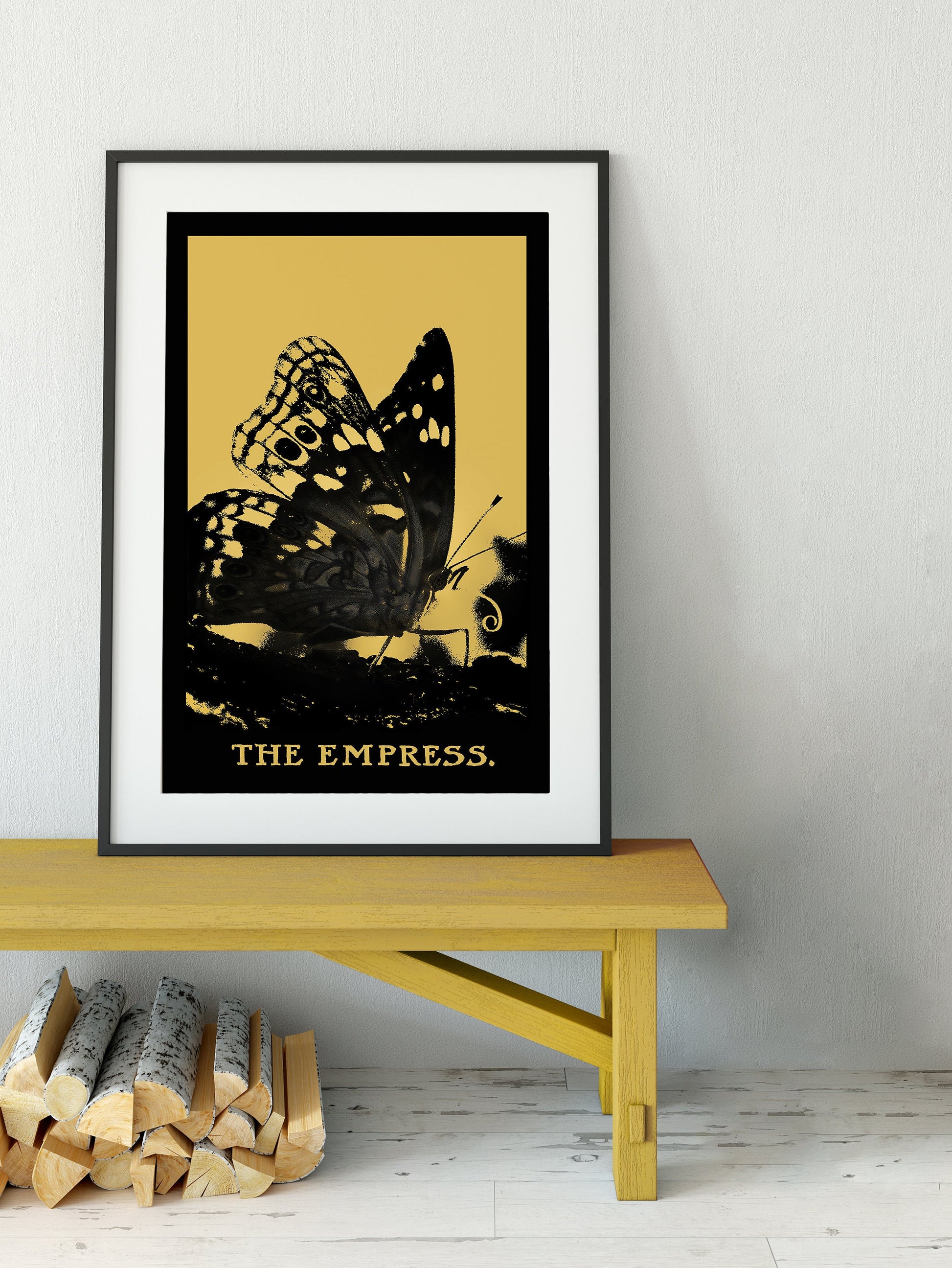 The Empress - Tarot Card Print - The Empress Butterfly Card Poster, No Frame