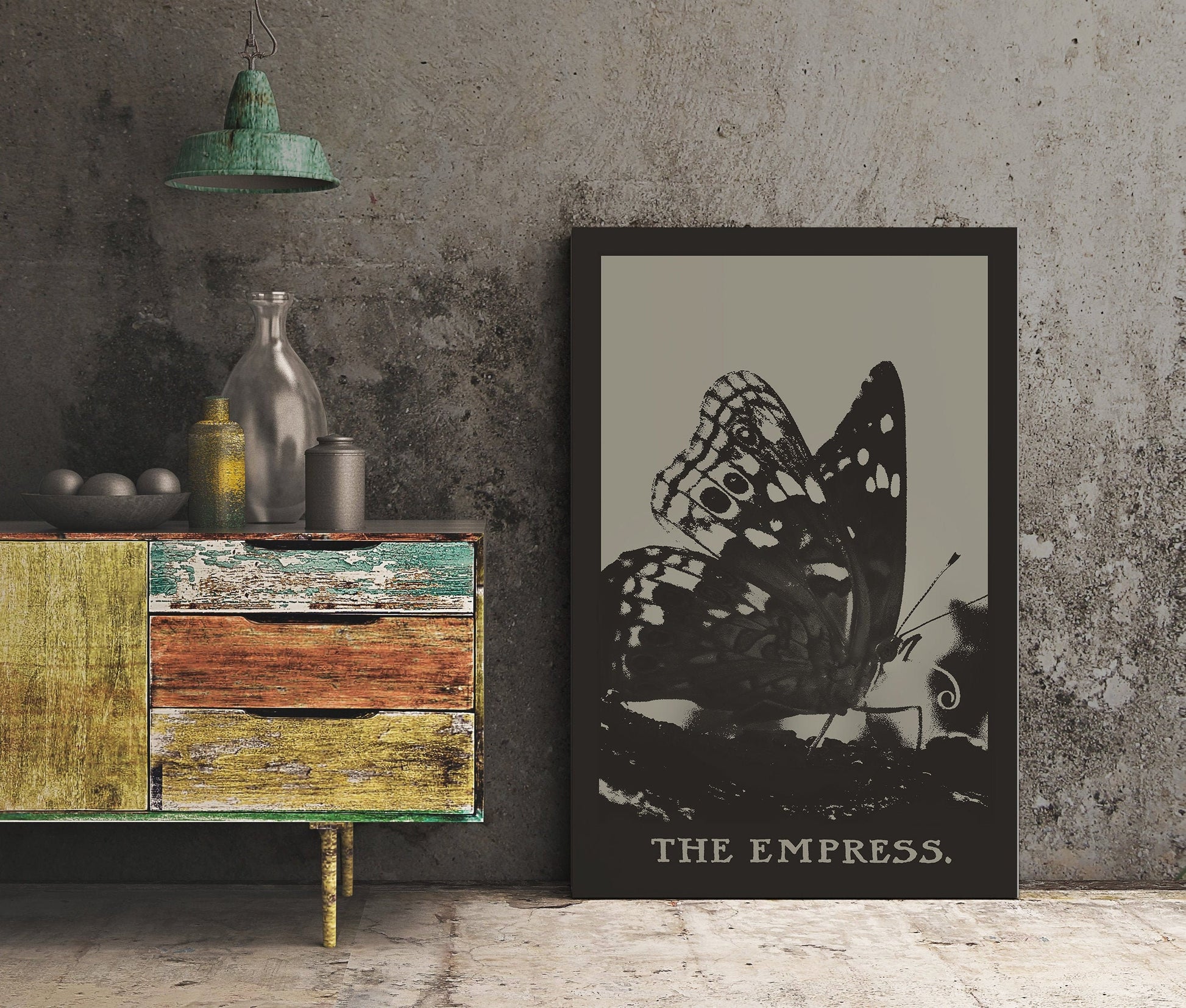 The Empress - Tarot Card Print - The Empress Butterfly Card Poster, No Frame