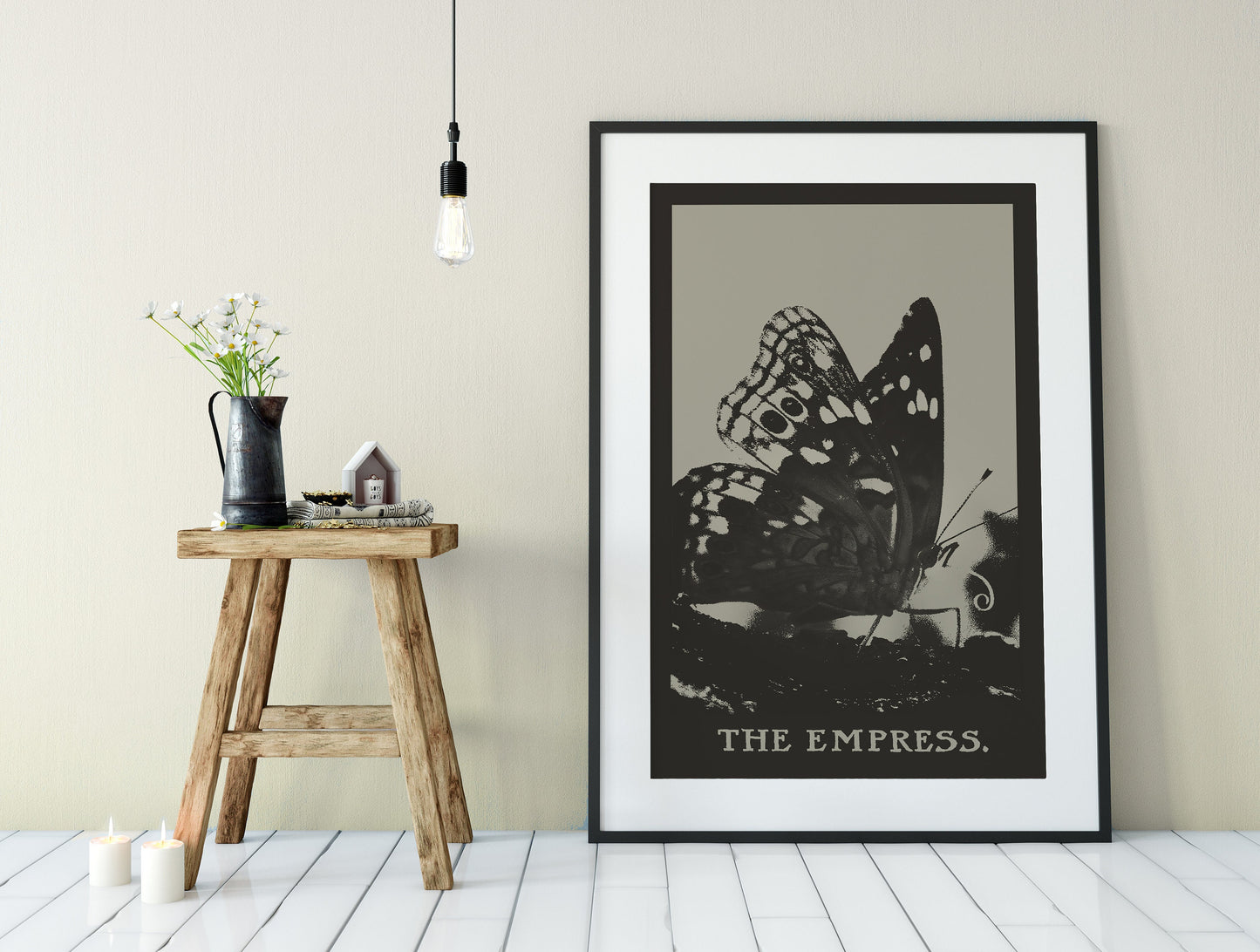 The Empress - Tarot Card Print - The Empress Butterfly Card Poster, No Frame