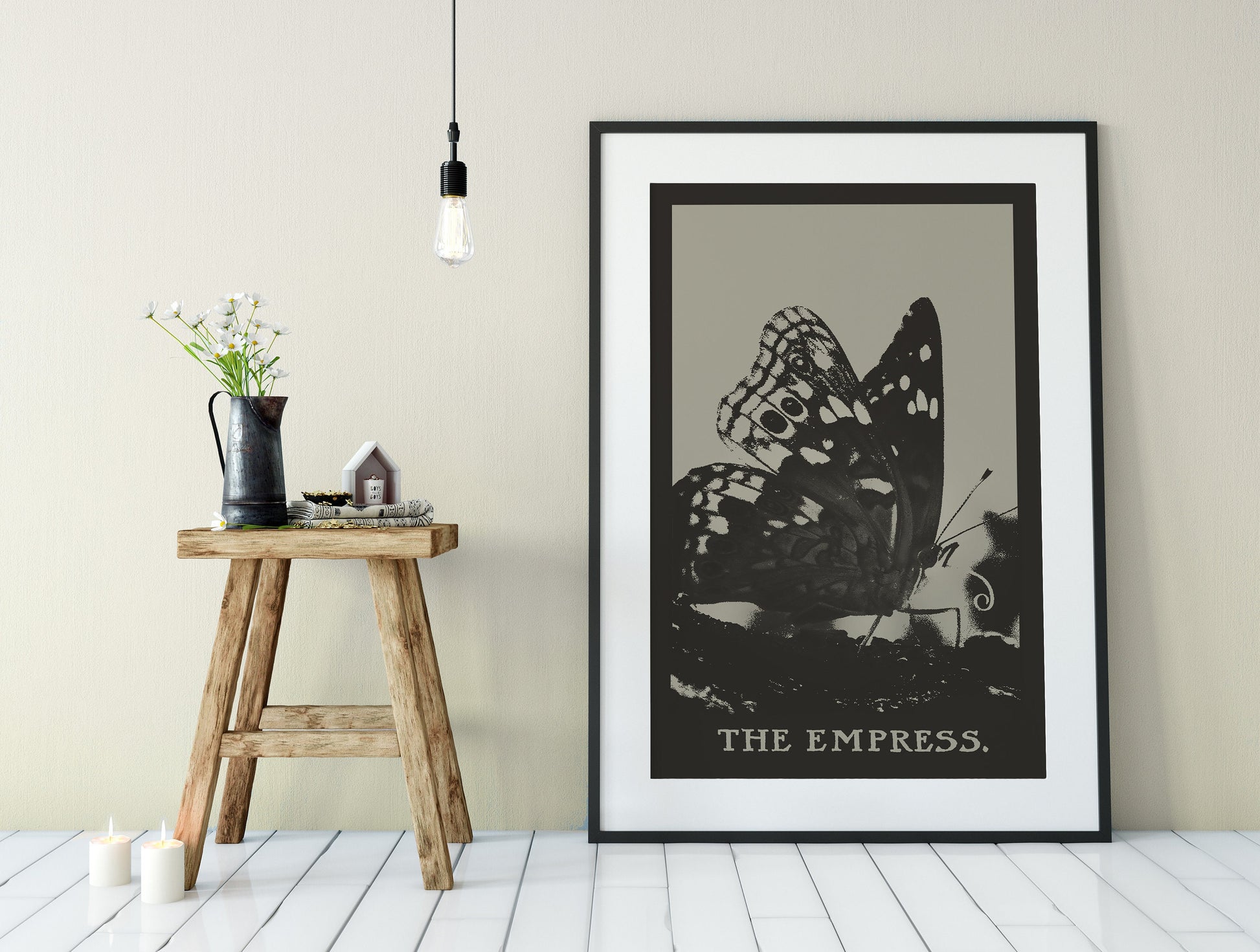 The Empress - Tarot Card Print - The Empress Butterfly Card Poster, No Frame