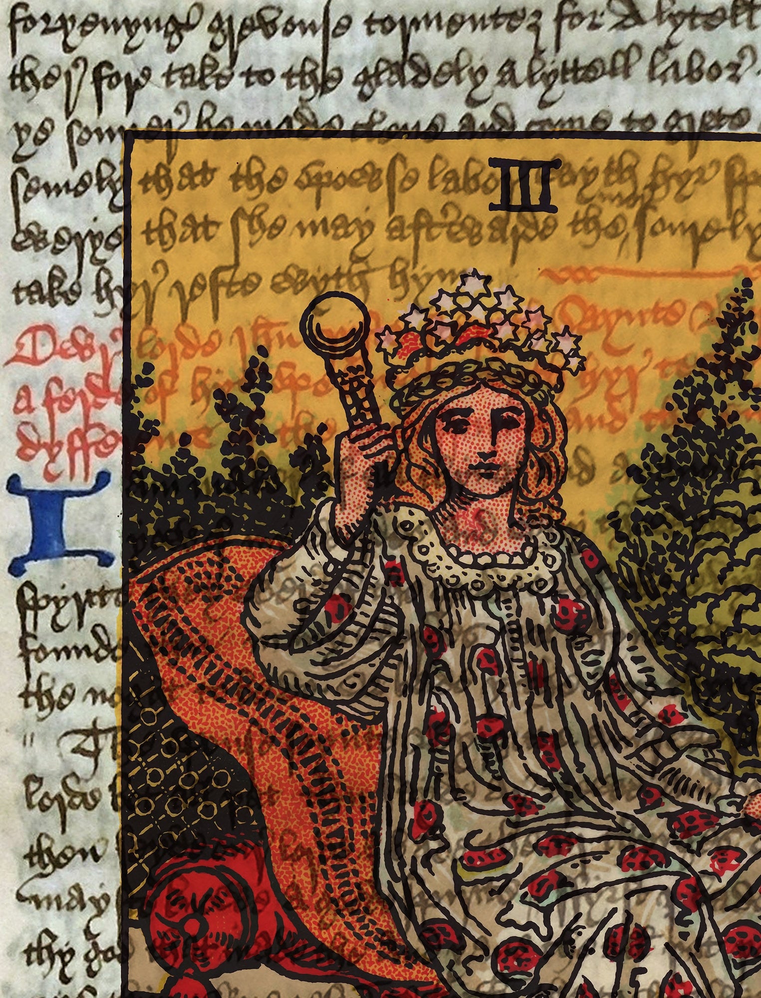 The Empress - Tarot Card Print - The Empress Card Poster, No Frame