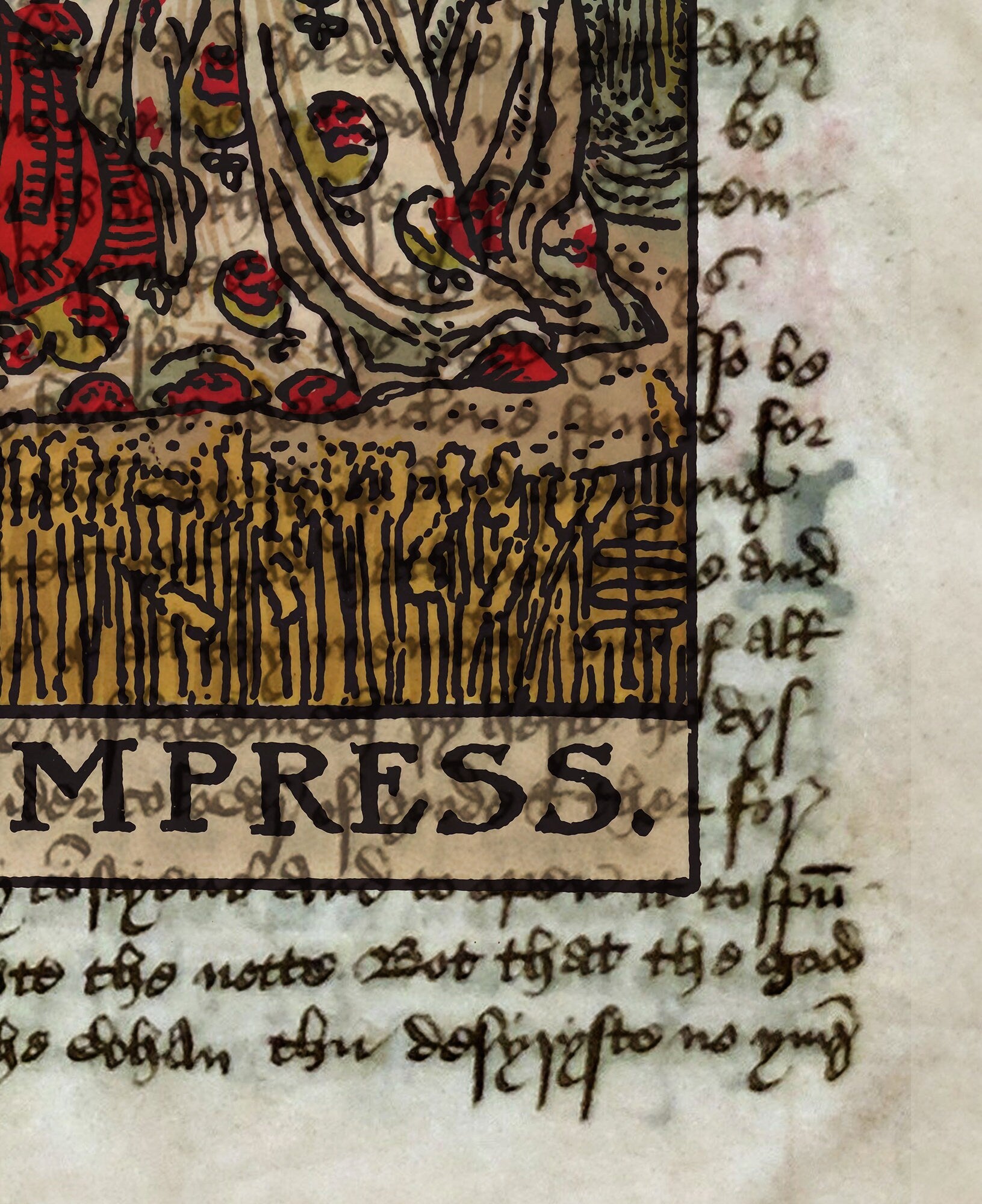 The Empress - Tarot Card Print - The Empress Card Poster, No Frame