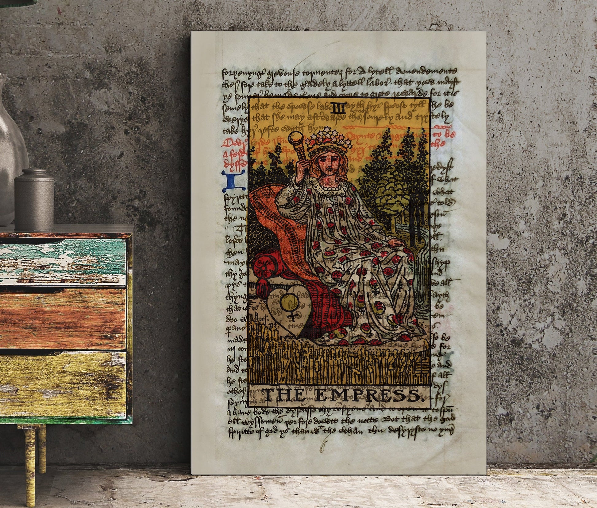 The Empress - Tarot Card Print - The Empress Card Poster, No Frame