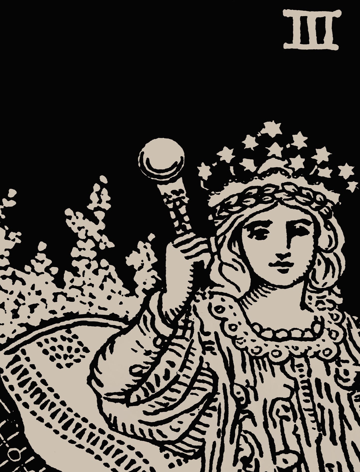 The Empress - Tarot Card Print - The Empress Card Poster, No Frame