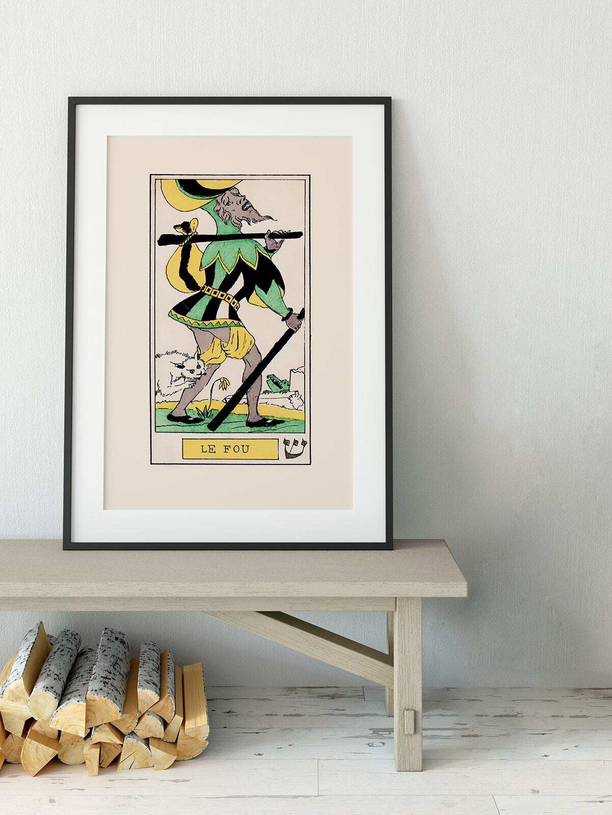 The Fool- French Tarot Card Print - The Fool Card Tarot Poster an Oswald Wirth Print, No Frame