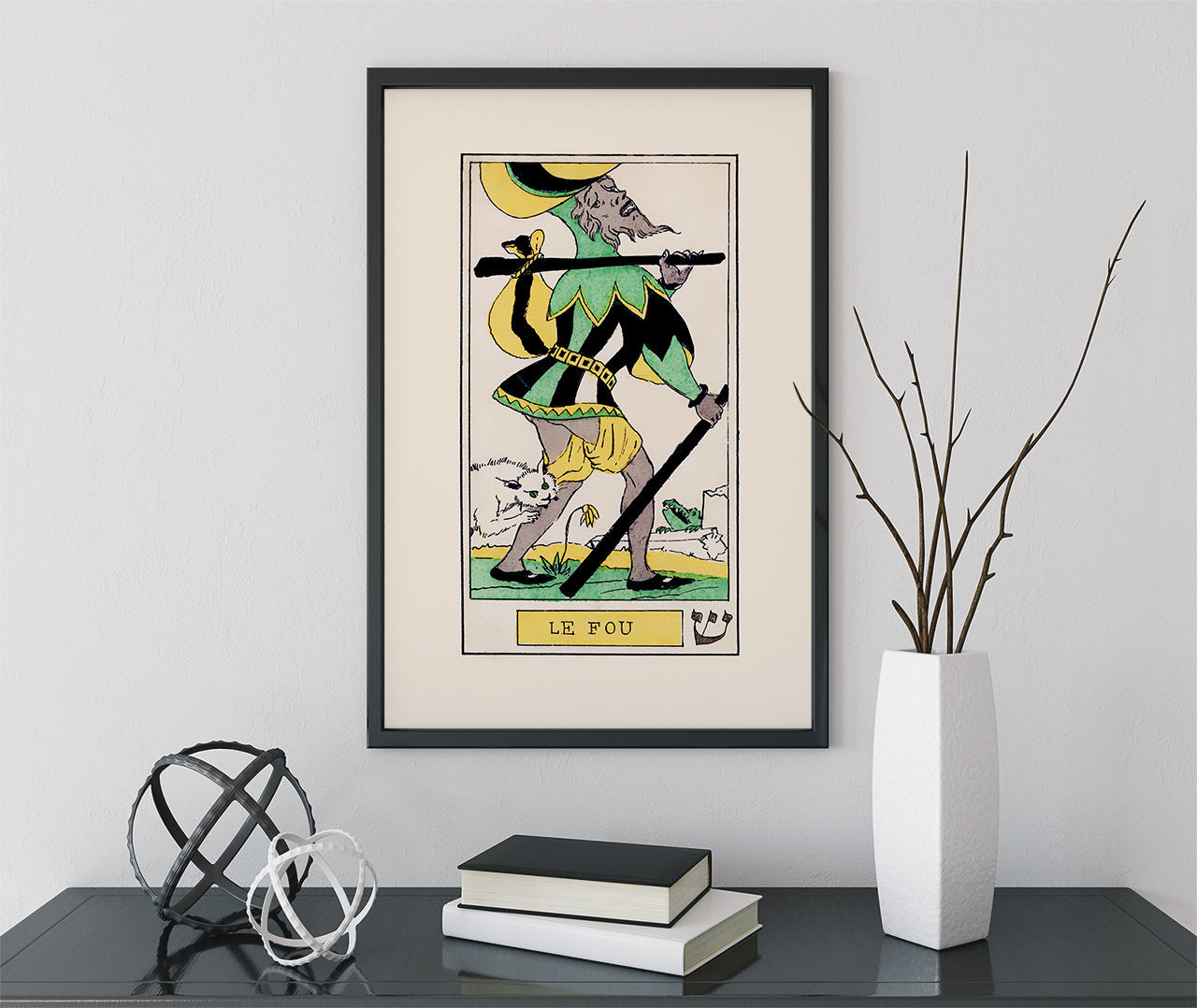 The Fool- French Tarot Card Print - The Fool Card Tarot Poster an Oswald Wirth Print, No Frame