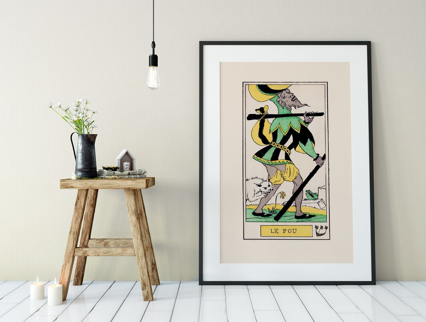 The Fool- French Tarot Card Print - The Fool Card Tarot Poster an Oswald Wirth Print, No Frame