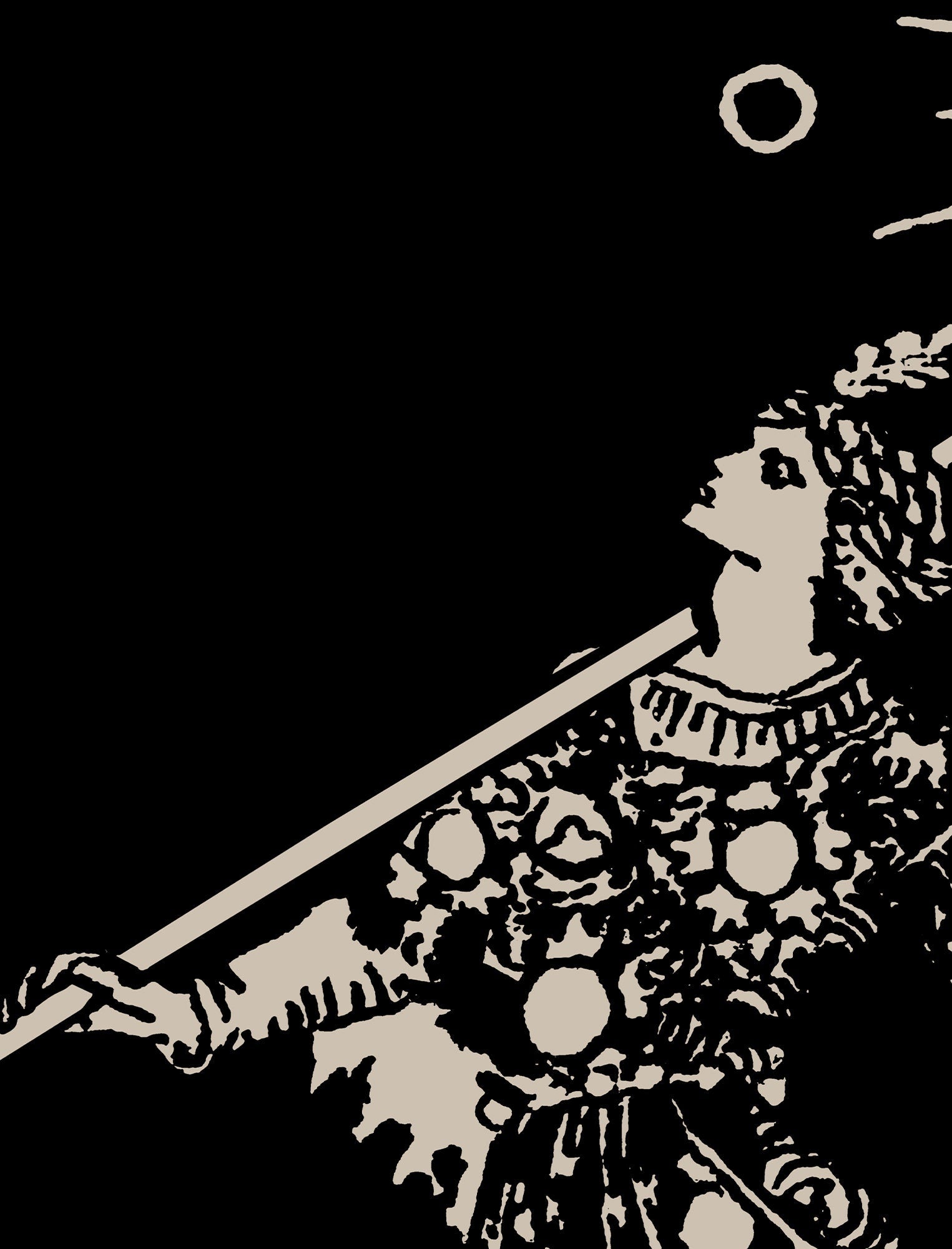 The Fool - Tarot Card Print - The Fool Black Card Poster, No Frame