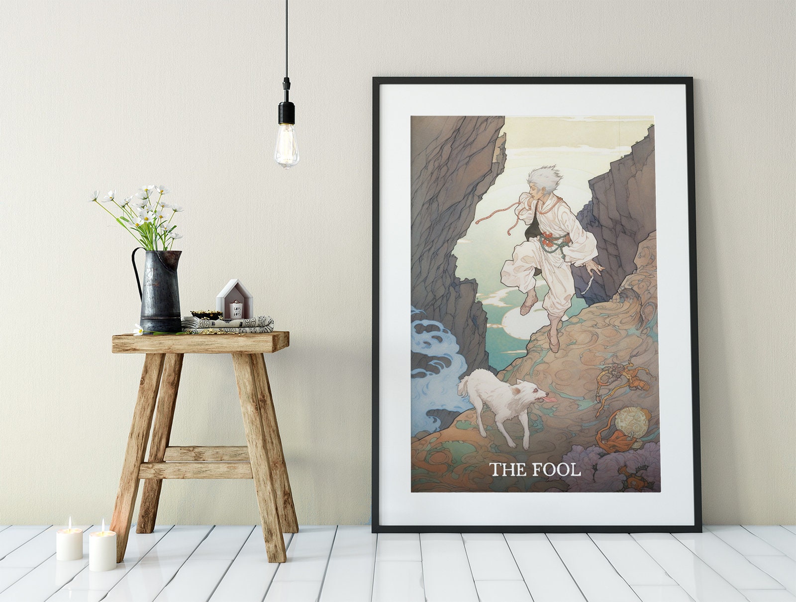 The Fool - Tarot Card Print - The Fool Card Poster, No Frame