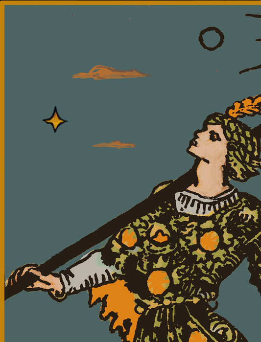 The Fool Tarot Card Print Unique Colors No Frame by My Store