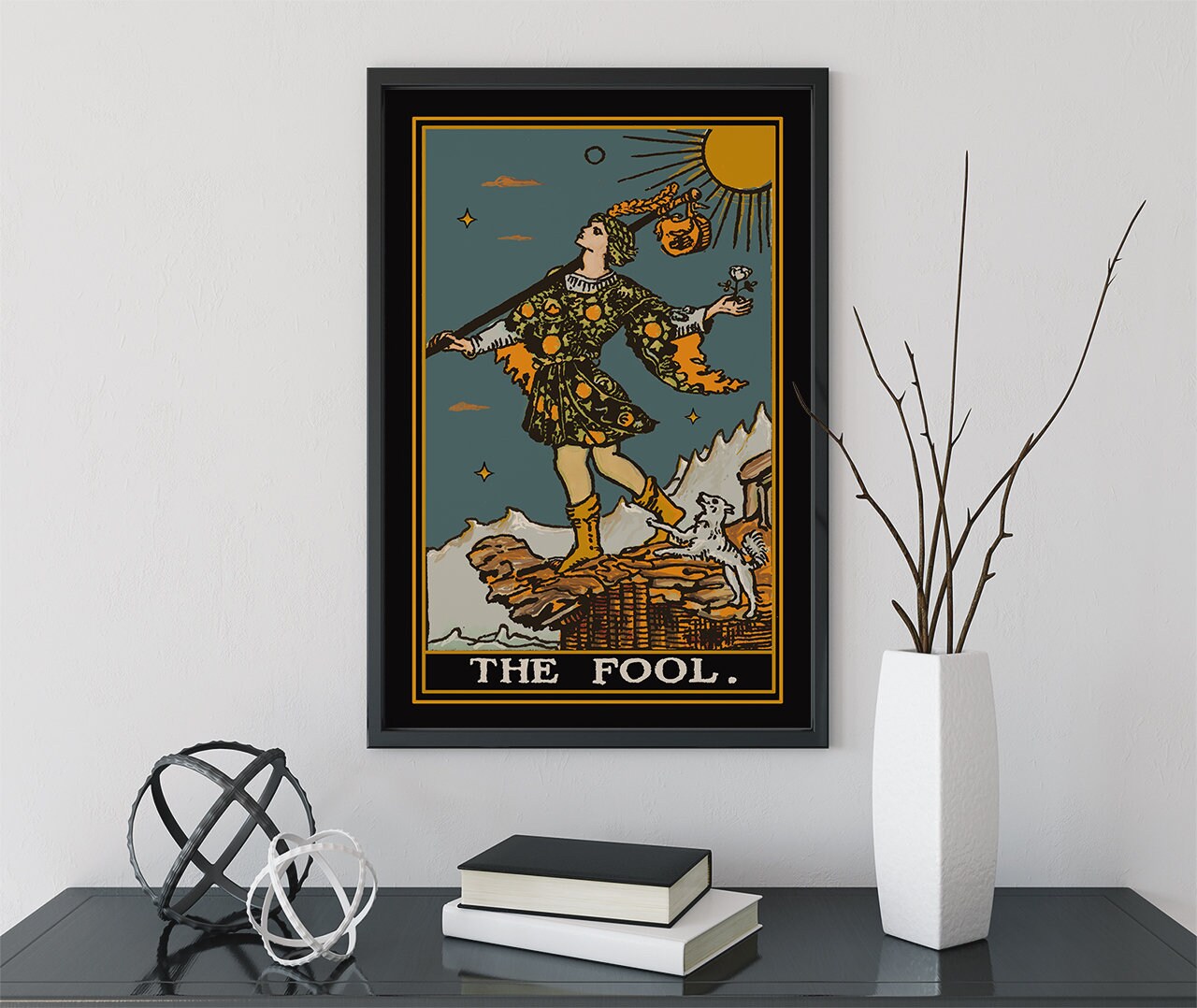 The Fool - Tarot Card Print - The Fool Card Poster Unique Colors, No Frame