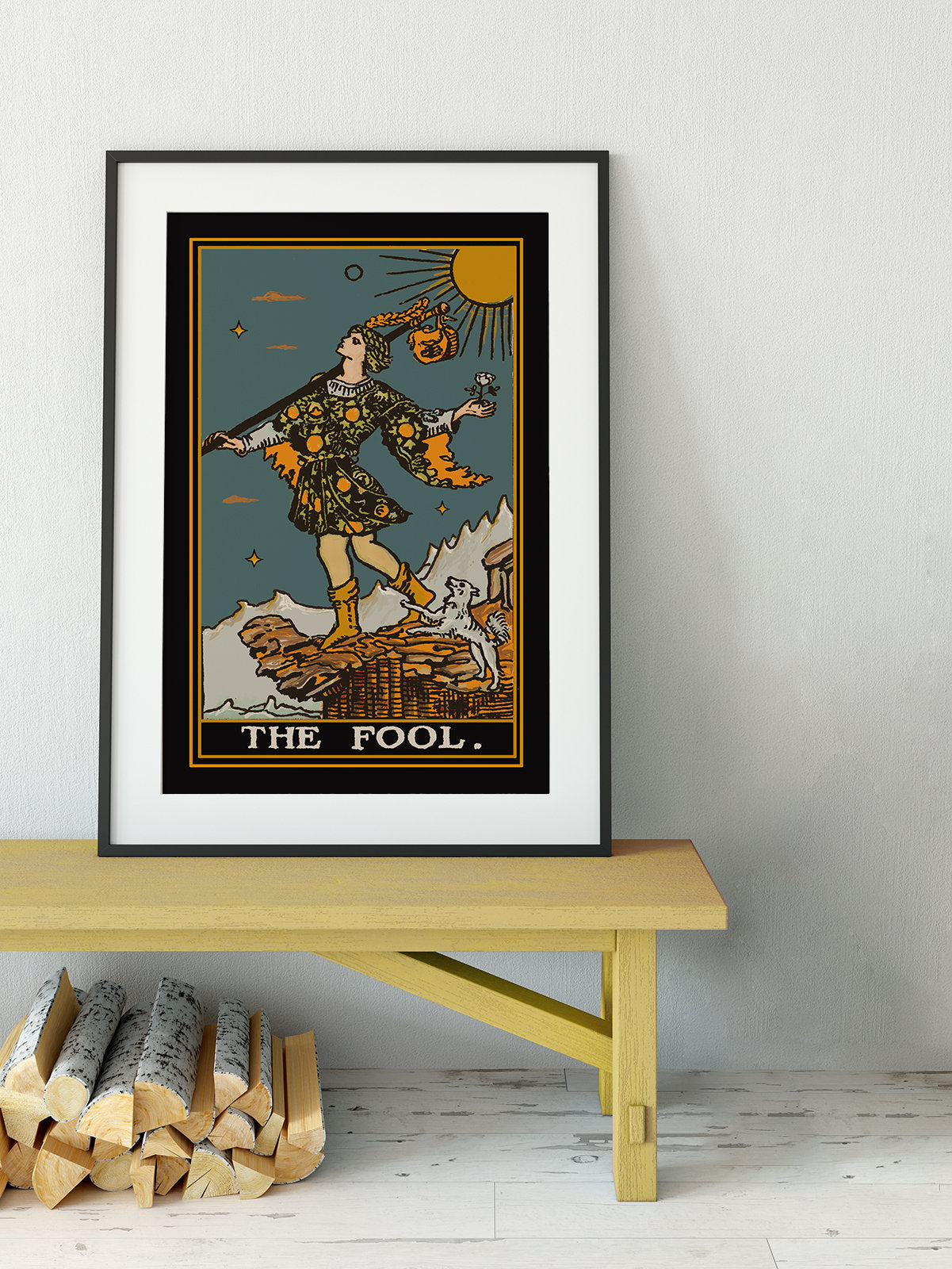 The Fool - Tarot Card Print - The Fool Card Poster Unique Colors, No Frame