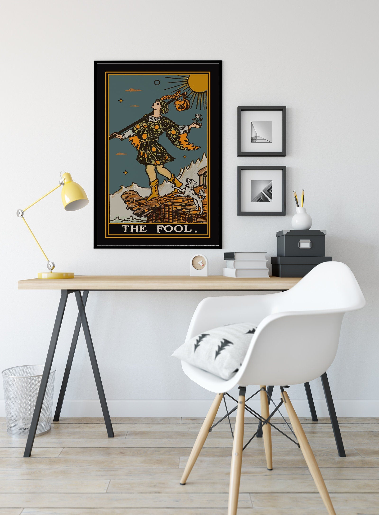 The Fool - Tarot Card Print - The Fool Card Poster Unique Colors, No Frame