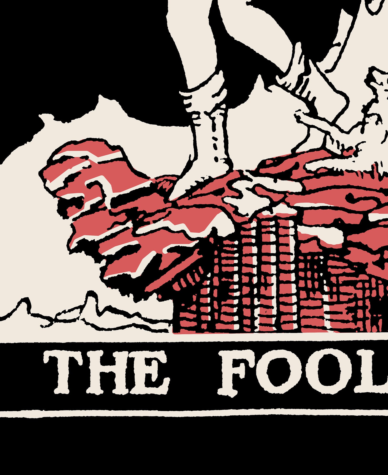 The Fool - Tarot Card Three Color Print - The Fool Card 3 Color Poster, No Frame