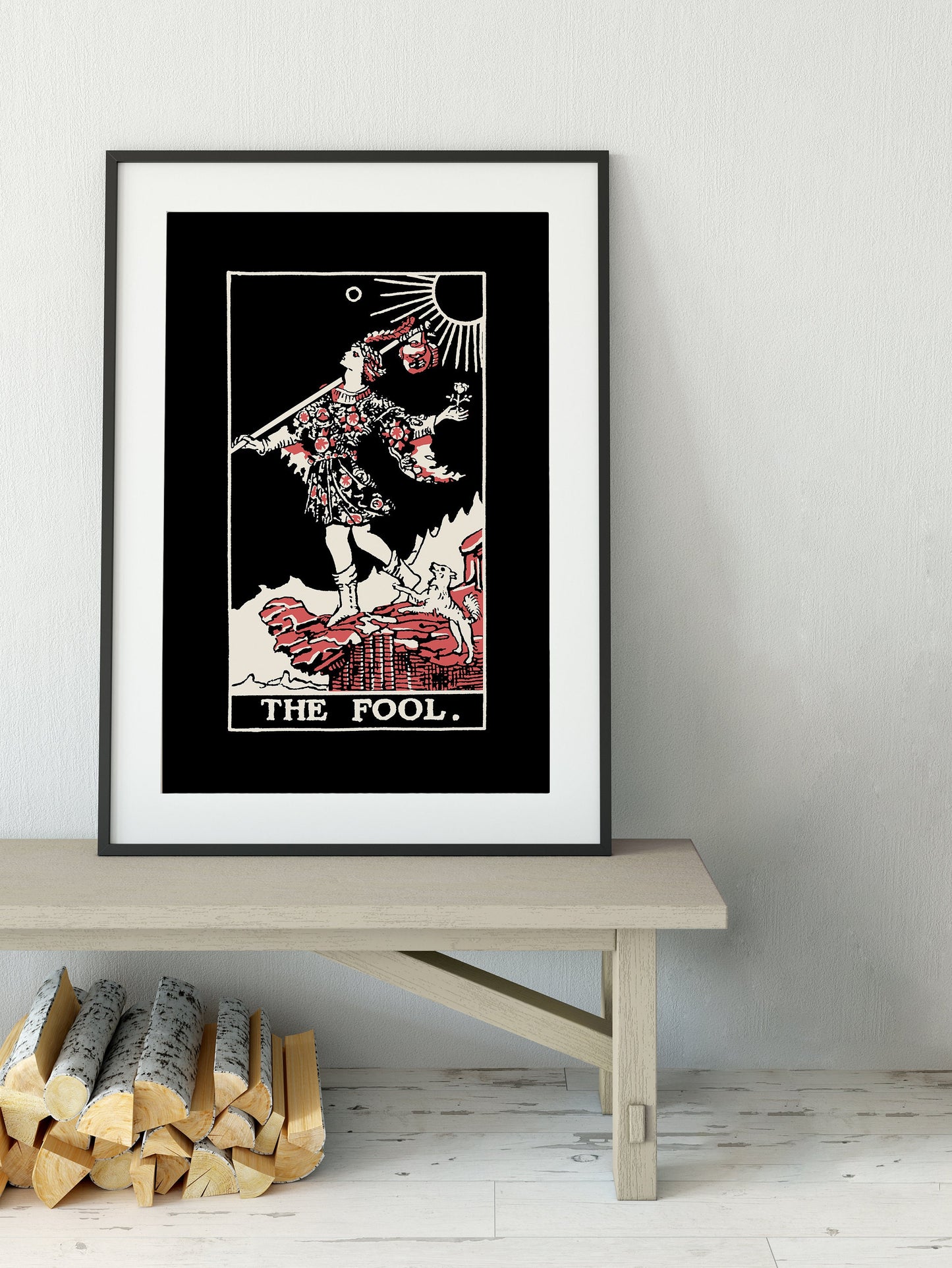 The Fool - Tarot Card Three Color Print - The Fool Card 3 Color Poster, No Frame