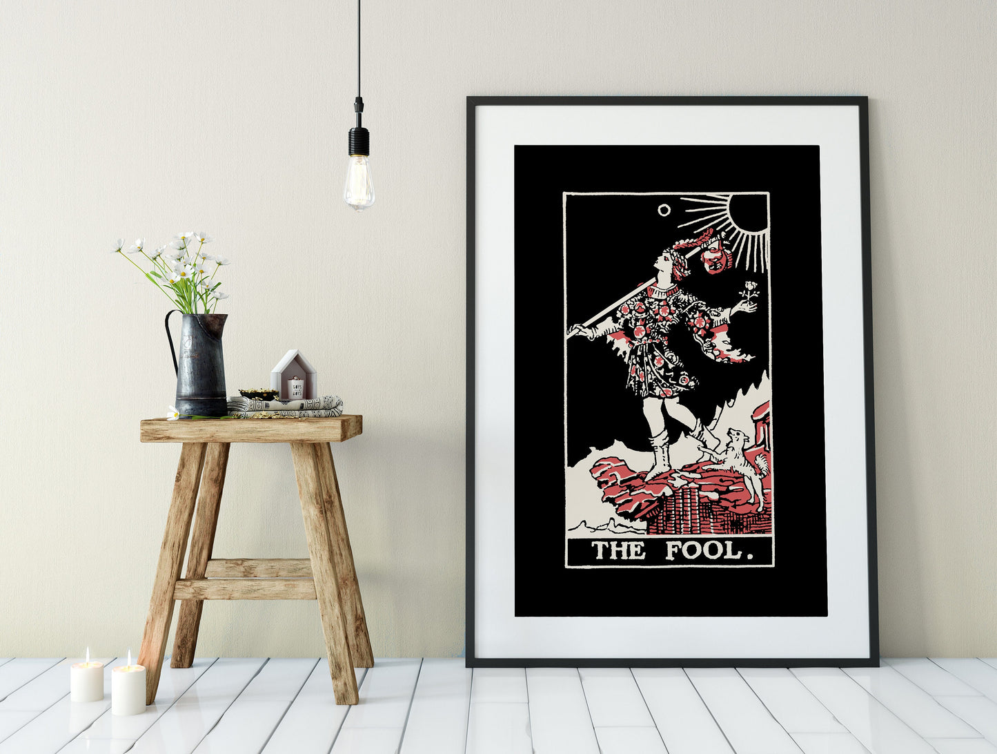 The Fool - Tarot Card Three Color Print - The Fool Card 3 Color Poster, No Frame