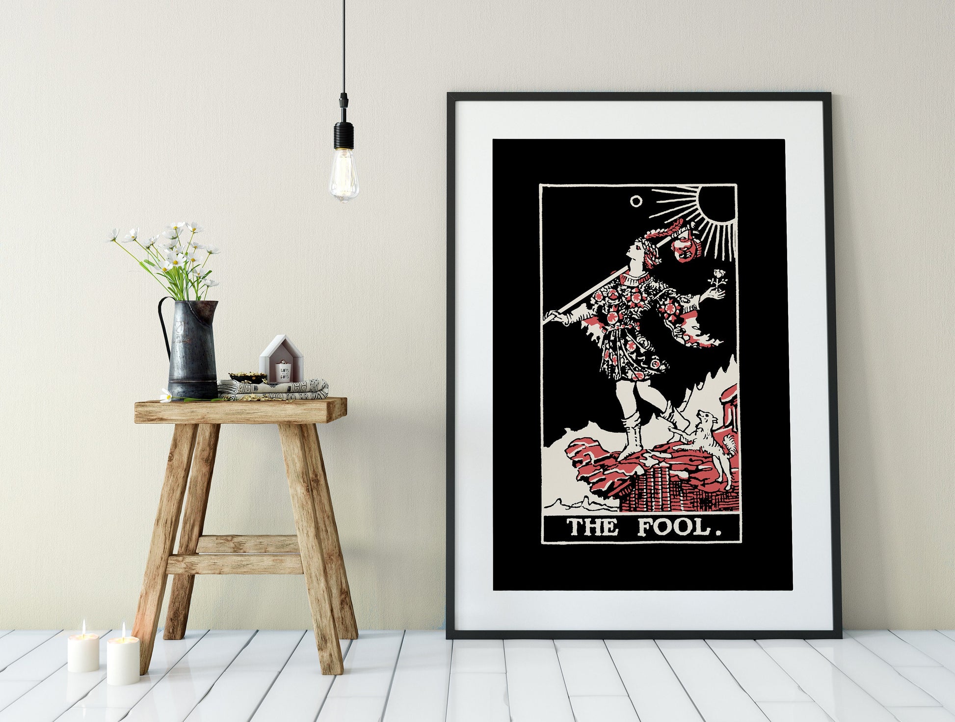 The Fool - Tarot Card Three Color Print - The Fool Card 3 Color Poster, No Frame