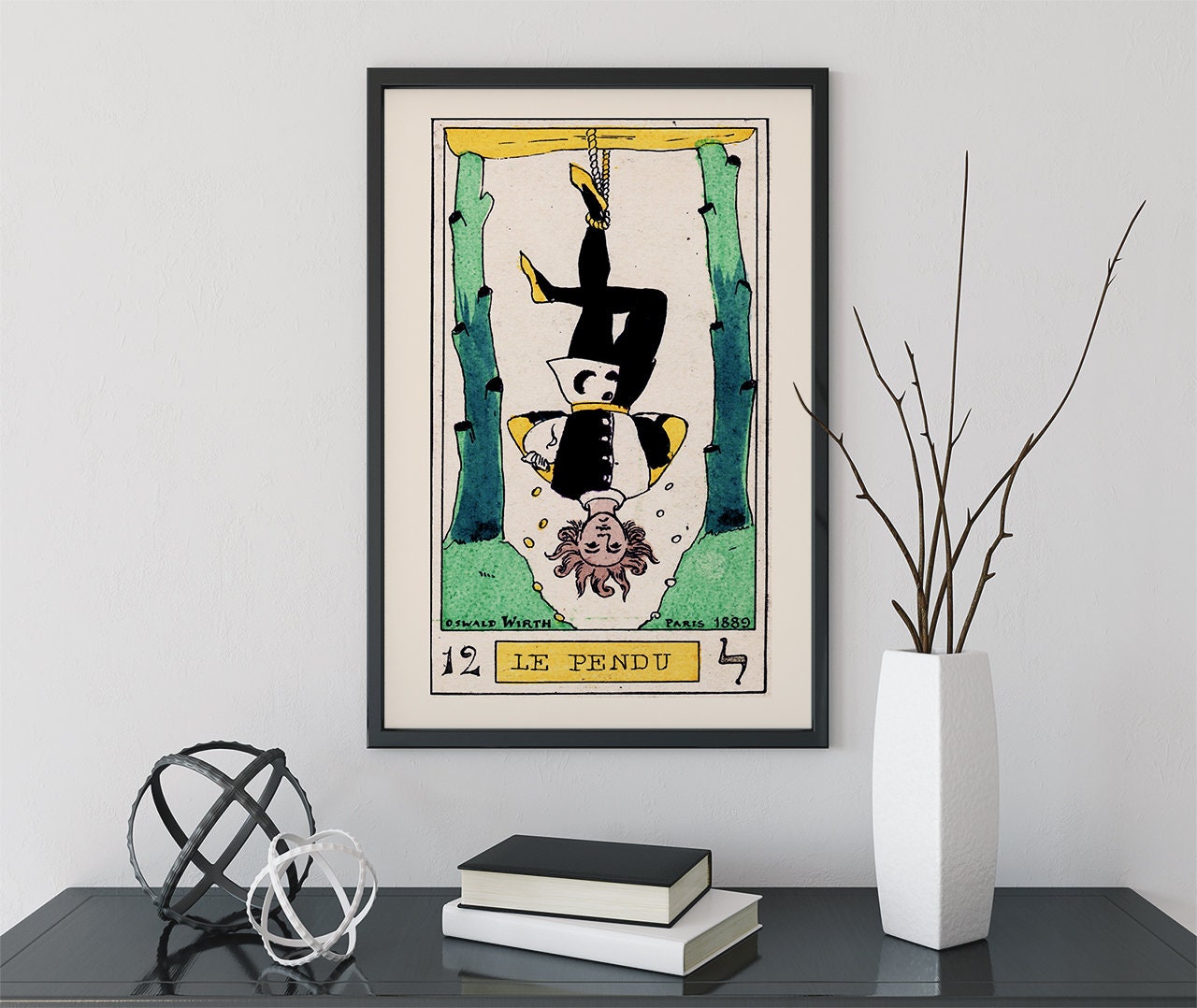 The Hanged Man- Tarot Card Print - The Hanged Man Card Tarot Poster an Oswald Wirth Print, No Frame