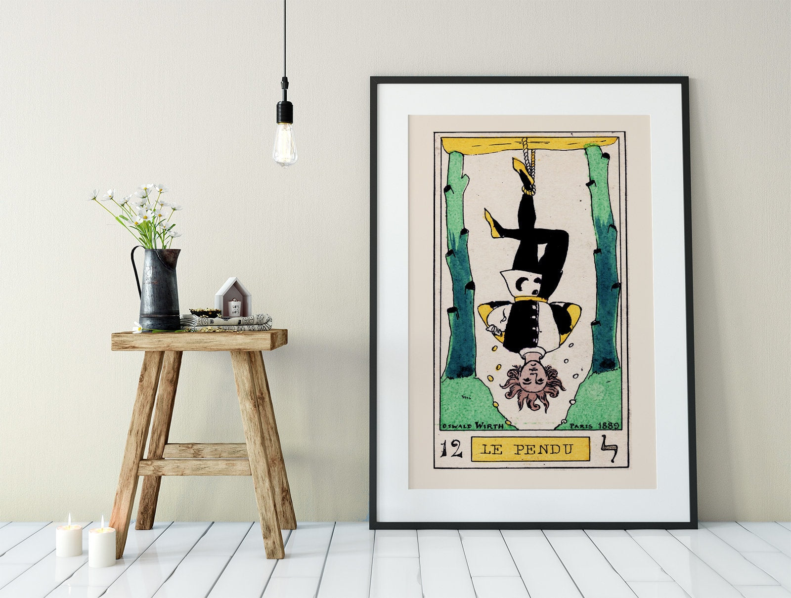 The Hanged Man- Tarot Card Print - The Hanged Man Card Tarot Poster an Oswald Wirth Print, No Frame
