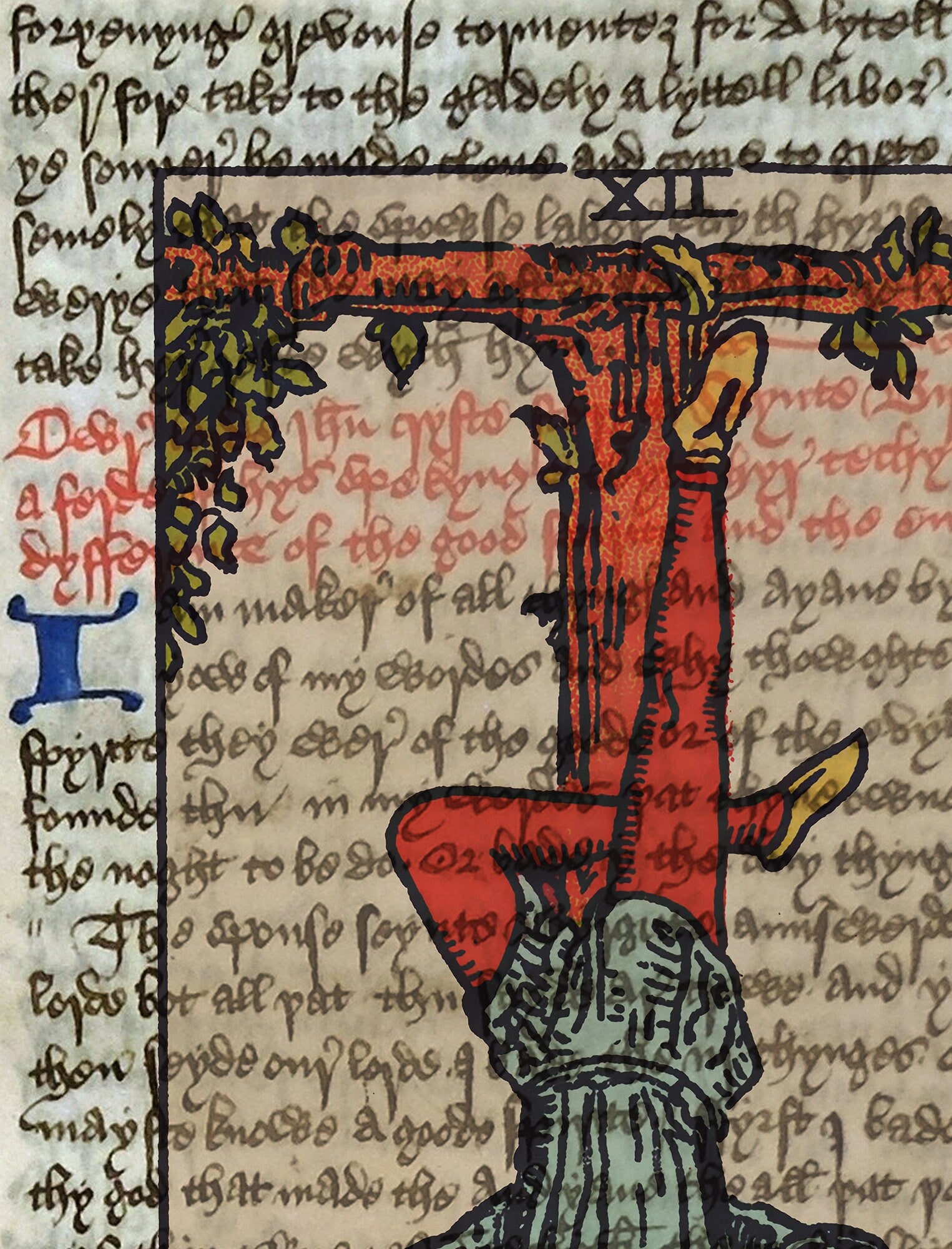 The Hanged Man - Tarot Card Print - The Hanged Man Card Poster, No Frame