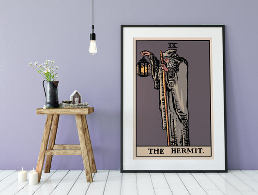 The Hermit - Harvest Tarot Card Print - The Hermit Card Poster By Printagrams, No Frame - Perfect For A Dorm Room