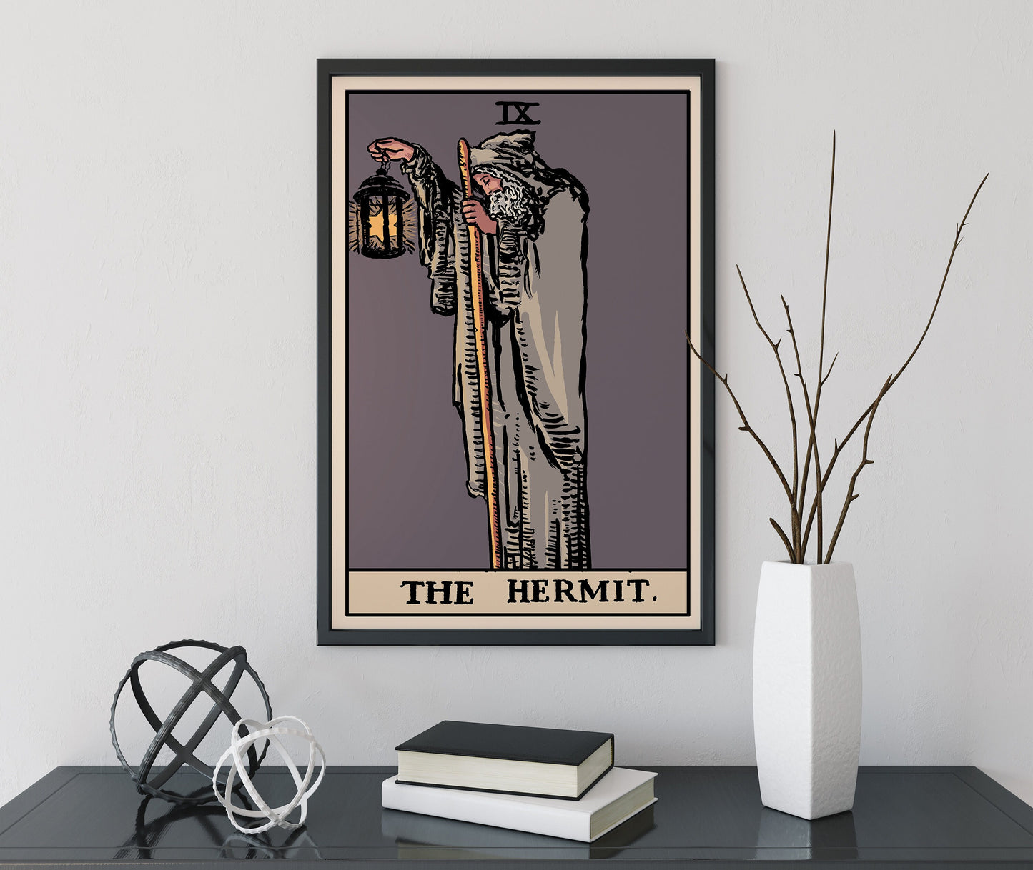 The Hermit - Harvest Tarot Card Print - The Hermit Card Poster By Printagrams, No Frame - Perfect For A Dorm Room