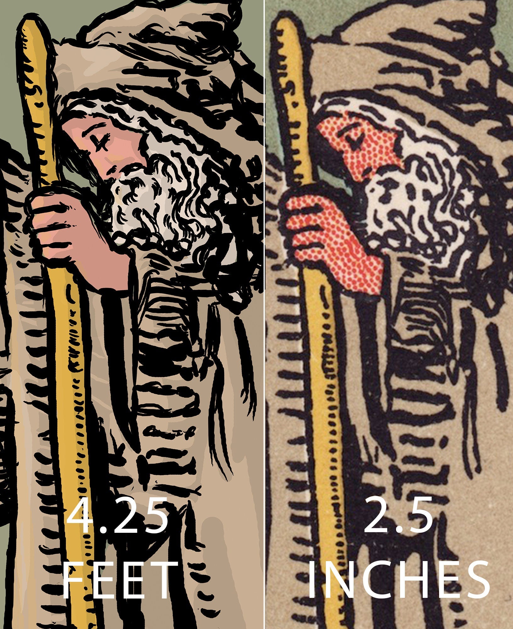 The Hermit - Tarot Card Print - The Hermit Card Poster By Printagrams, No Frame - Perfect For A Dorm Room