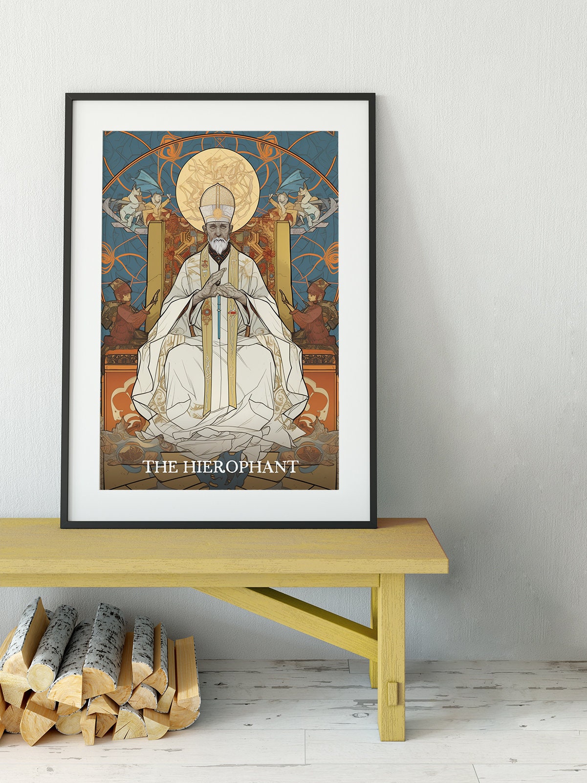 The Hierophant- Tarot Card Print - The Hierophant Card Poster, No Frame