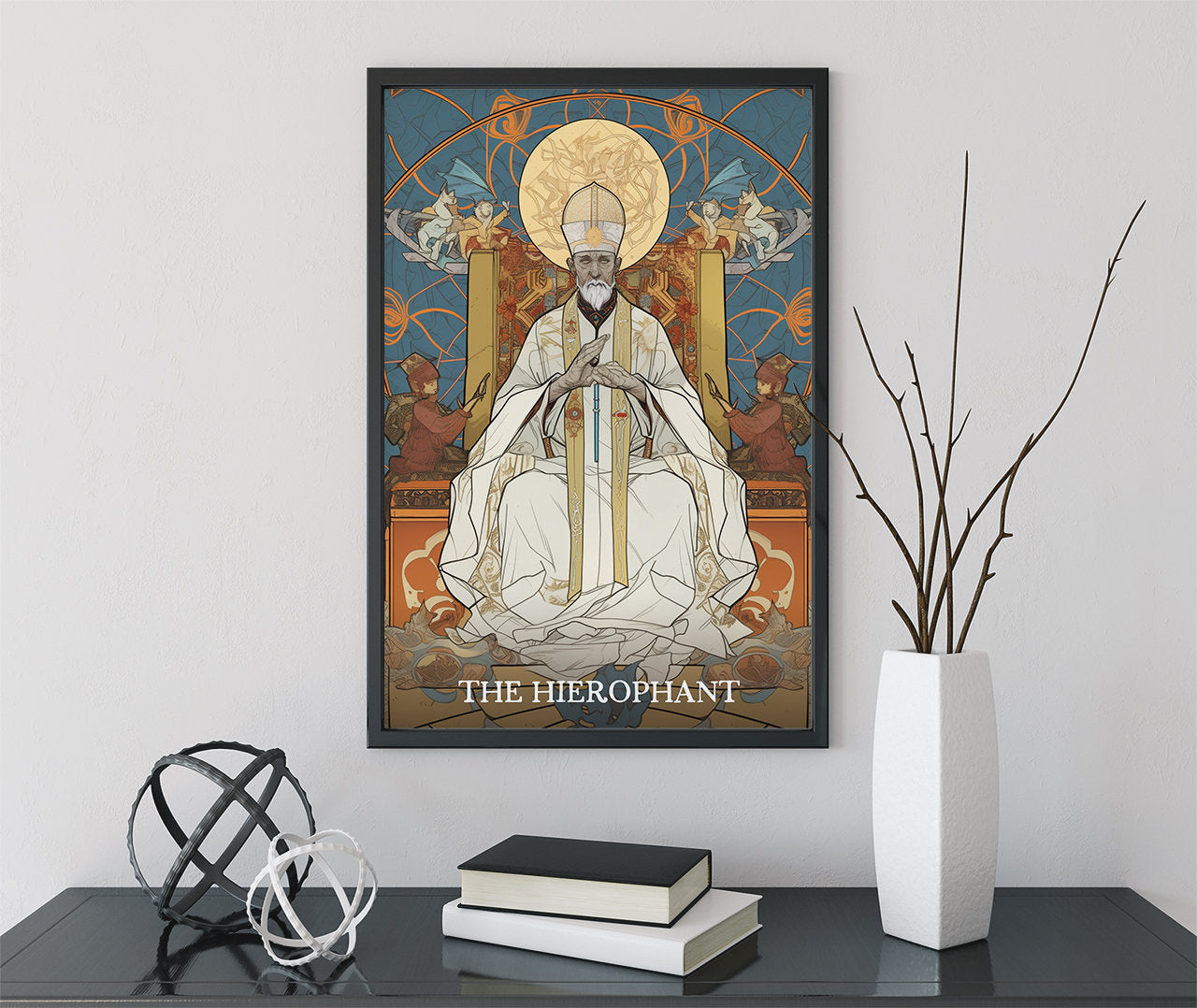 The Hierophant- Tarot Card Print - The Hierophant Card Poster, No Frame