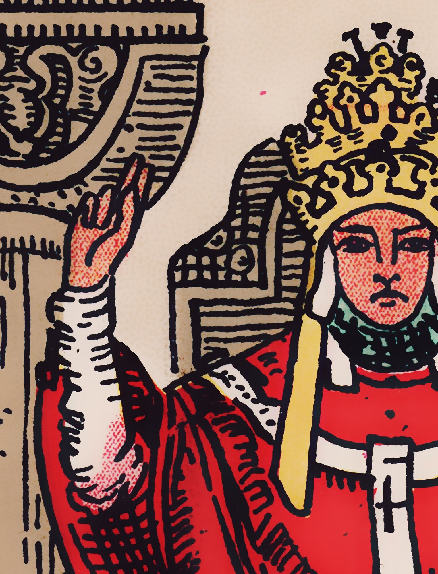 The Hierophant- Tarot Card Print - The Hierophant Card Poster, No Frame