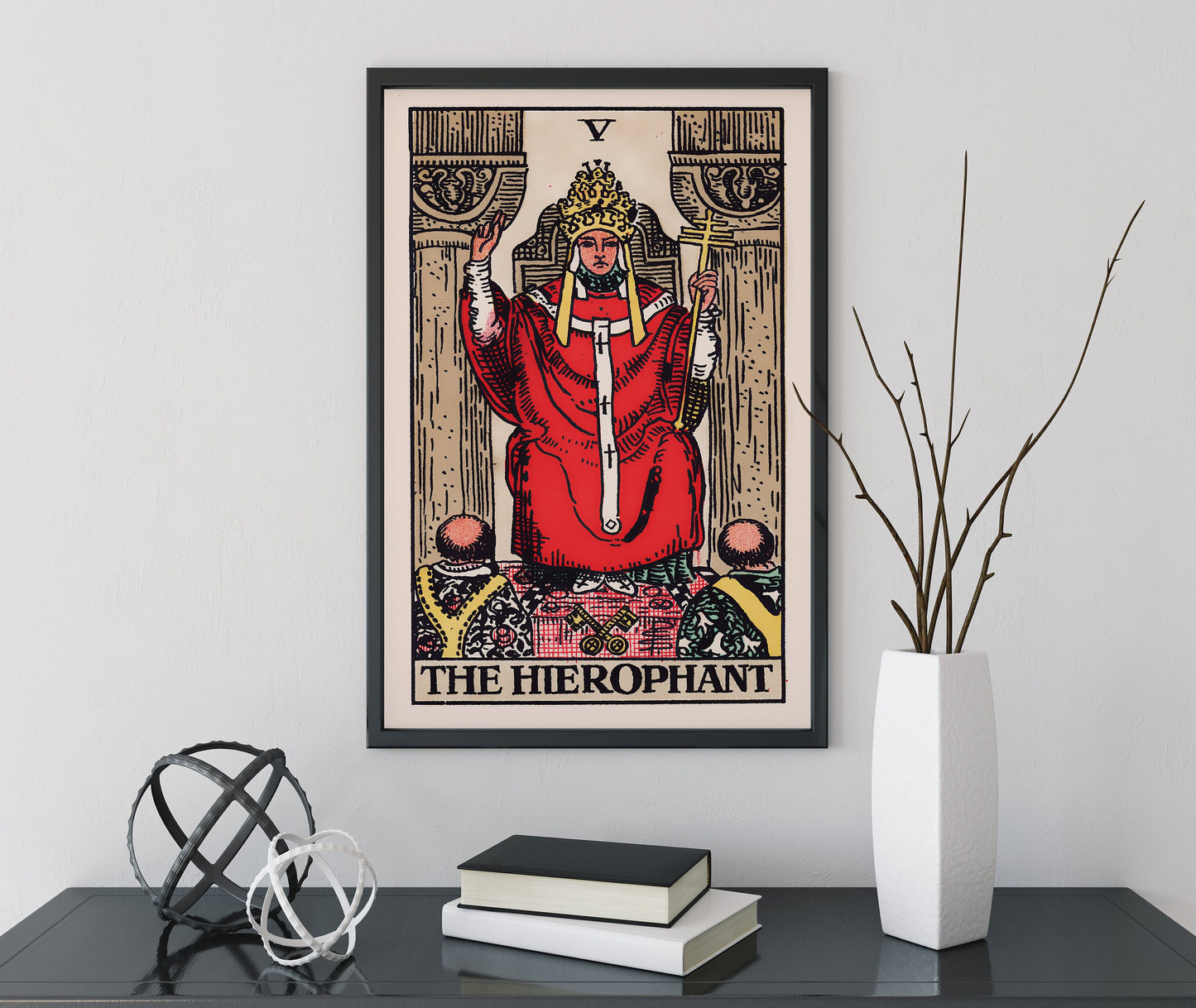 The Hierophant- Tarot Card Print - The Hierophant Card Poster, No Frame