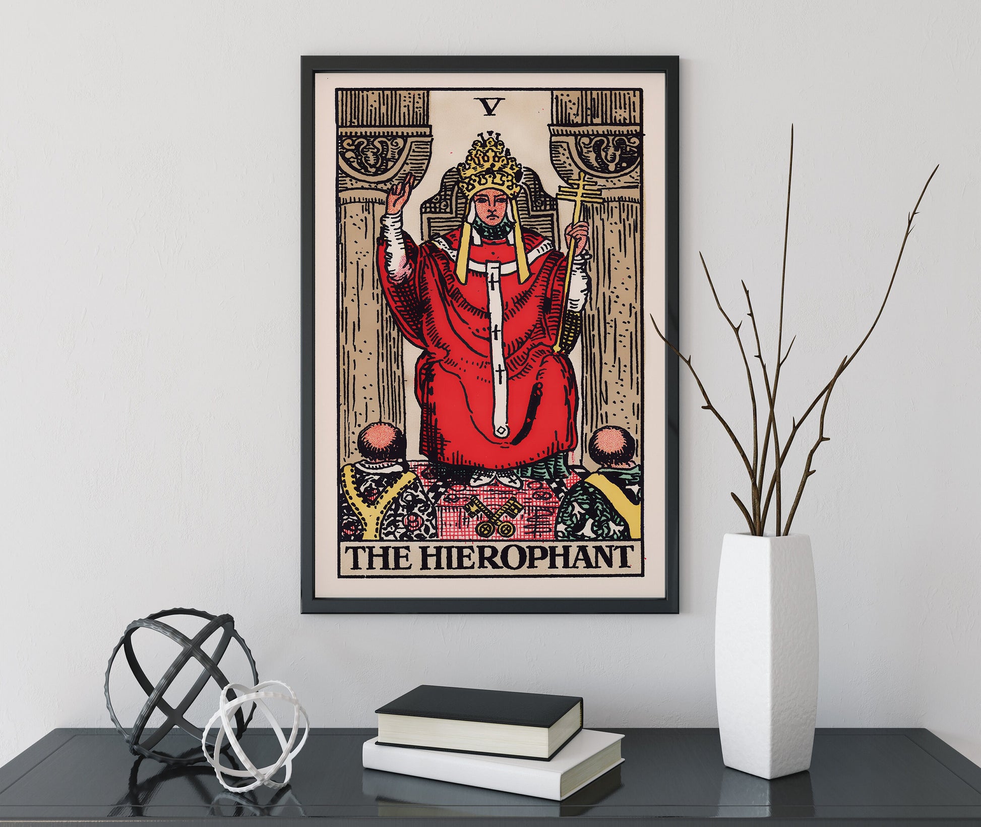 The Hierophant- Tarot Card Print - The Hierophant Card Poster, No Frame