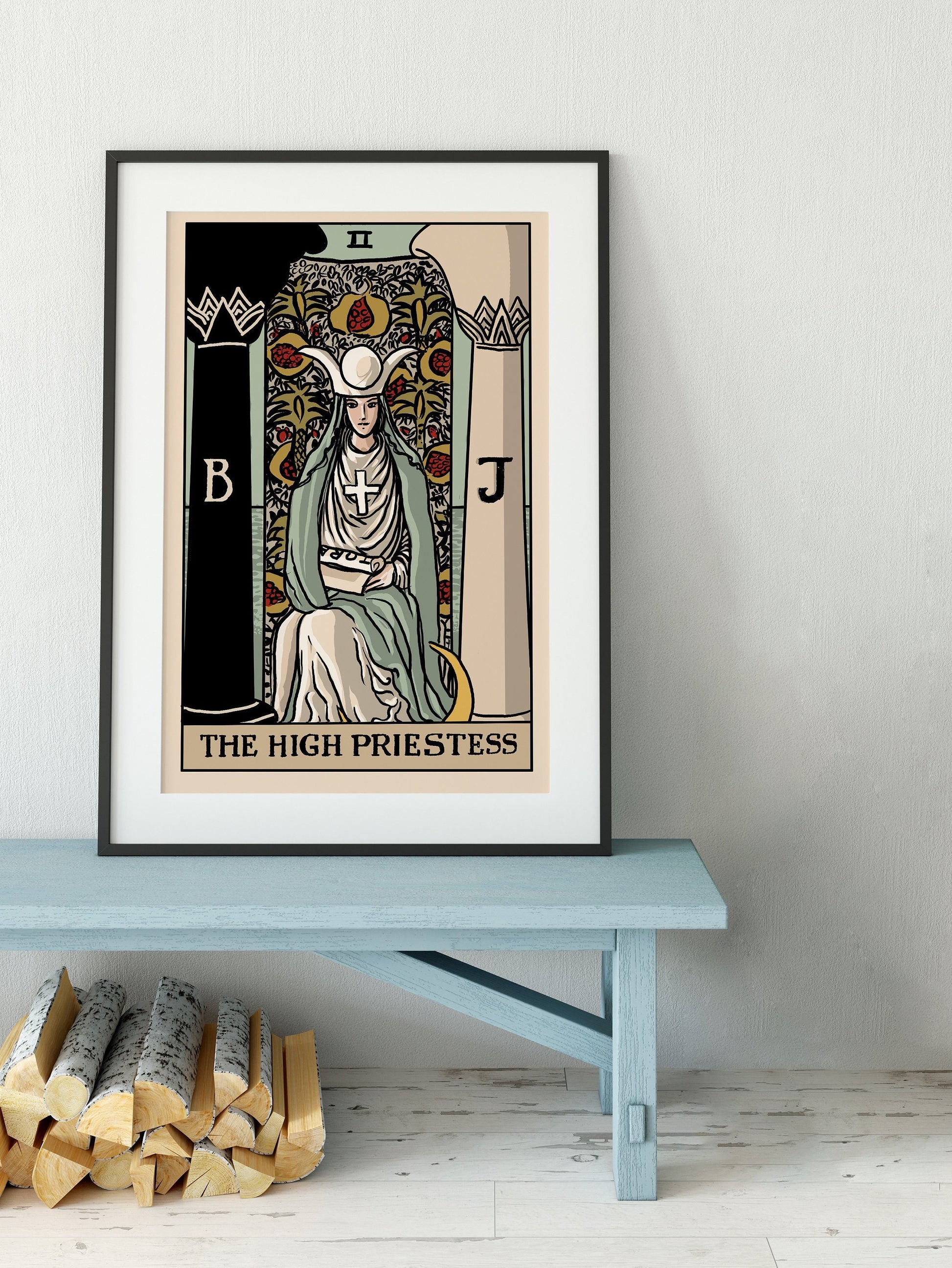 The High Priestess - Tarot Card Print By Printagrams, No Frame