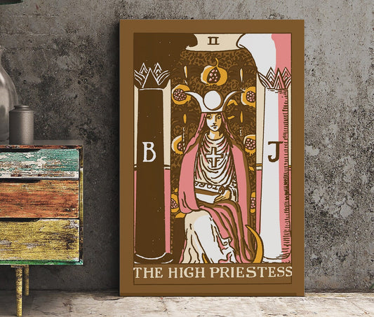 The High Priestess Tarot Card Print Neapolitan Poster Pastel Goth Aesthetic Limited Edition by My Store
