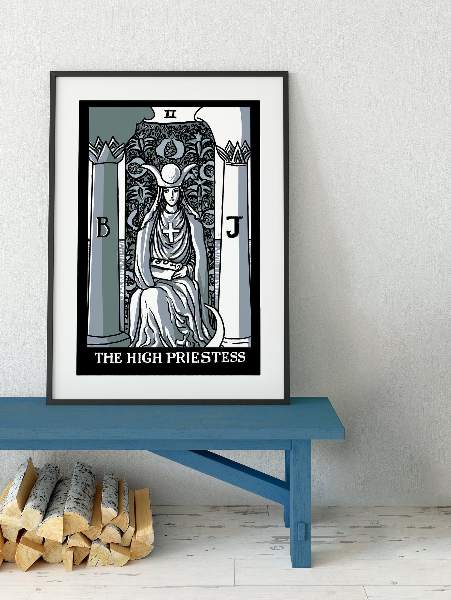 The High Priestess - Tarot Card Print - Poster by Printagrams, No Frame