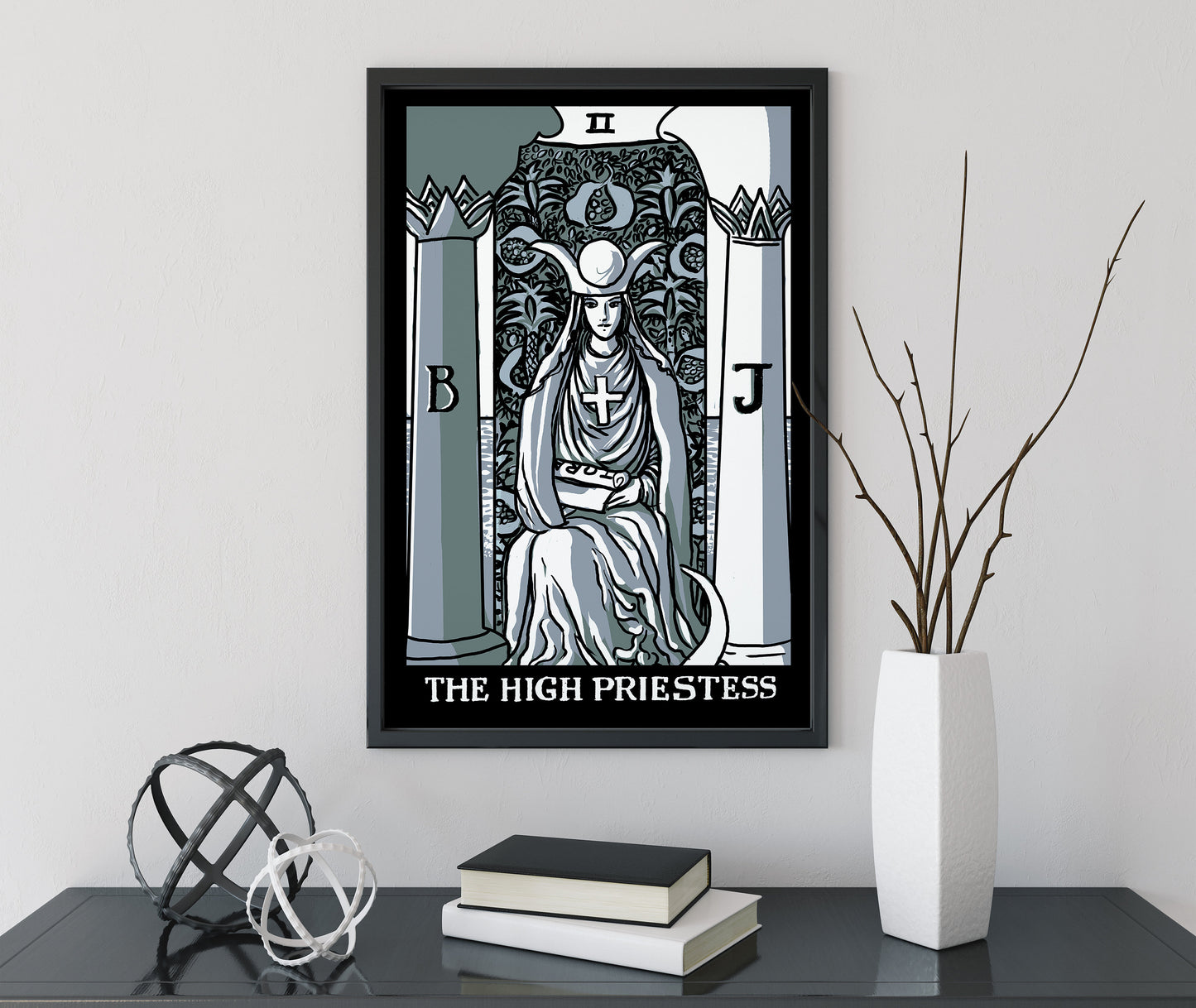 The High Priestess - Tarot Card Print - Poster by Printagrams, No Frame