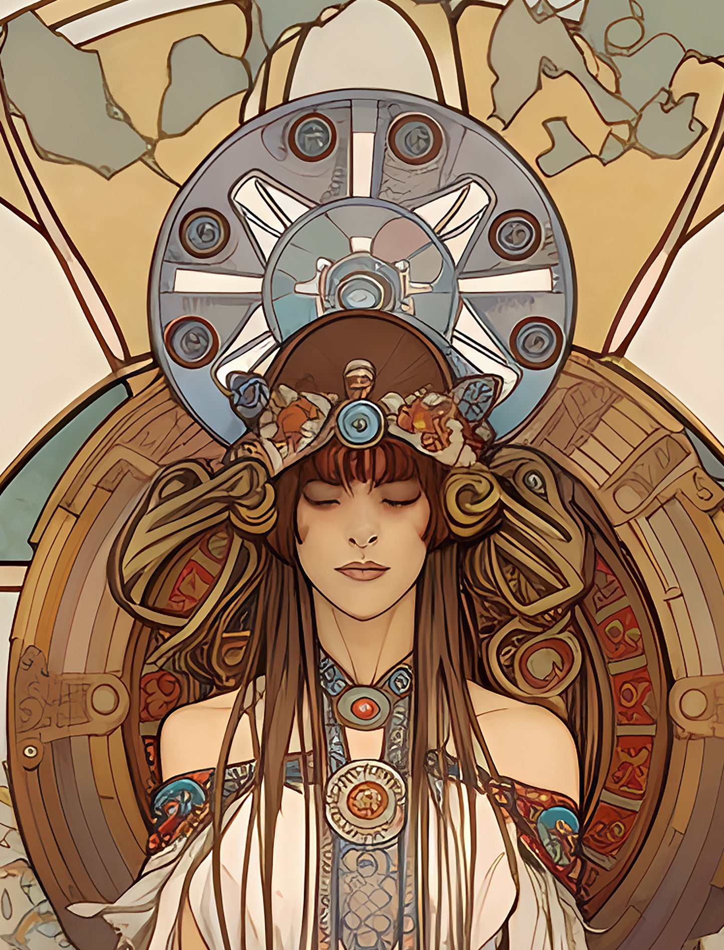 The High Priestess - Tarot Card Print - The High Priestess Card Poster, No Frame