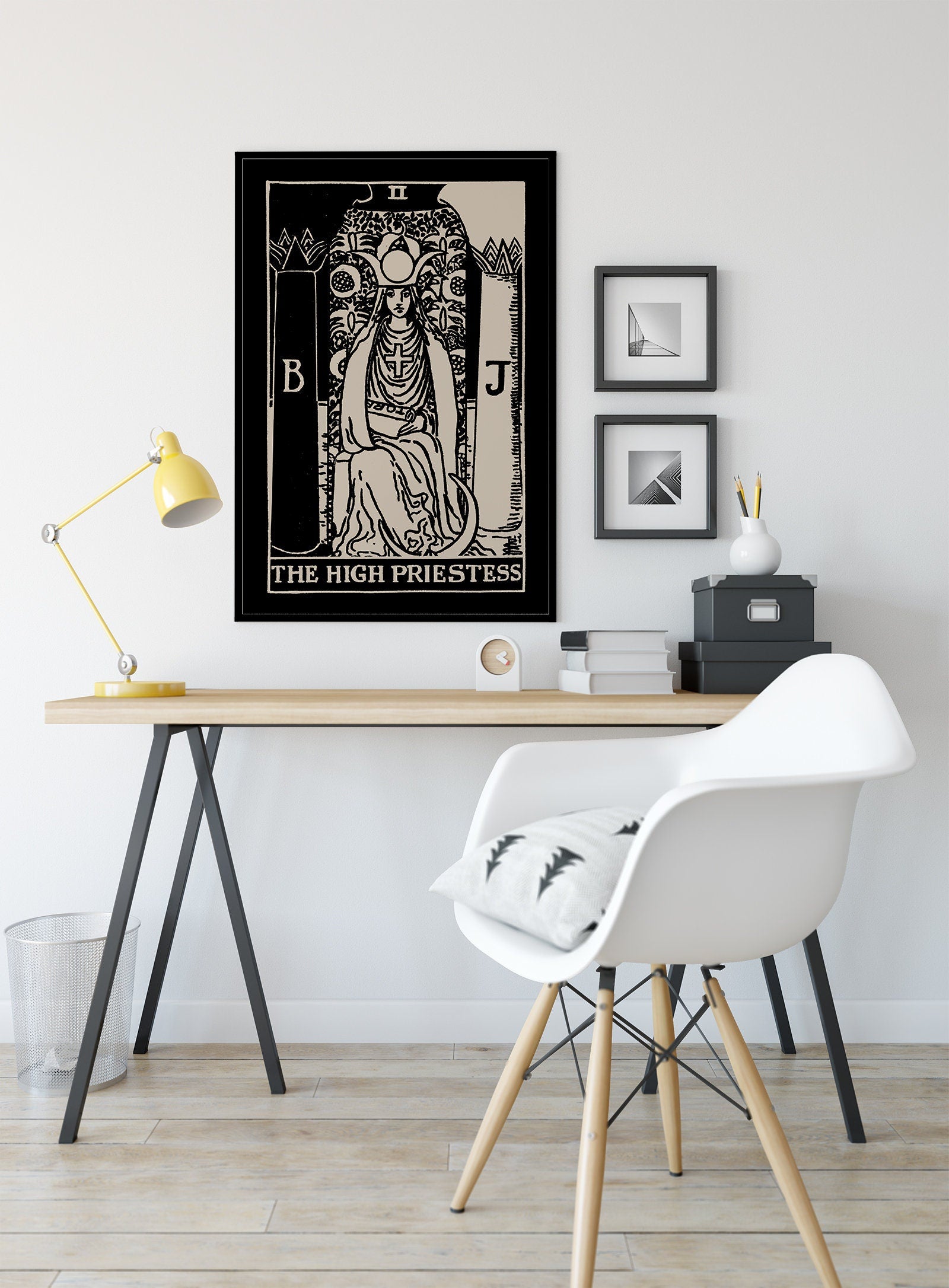 The High Priestess - Tarot Card Print - The High Priestess Card Poster, No Frame