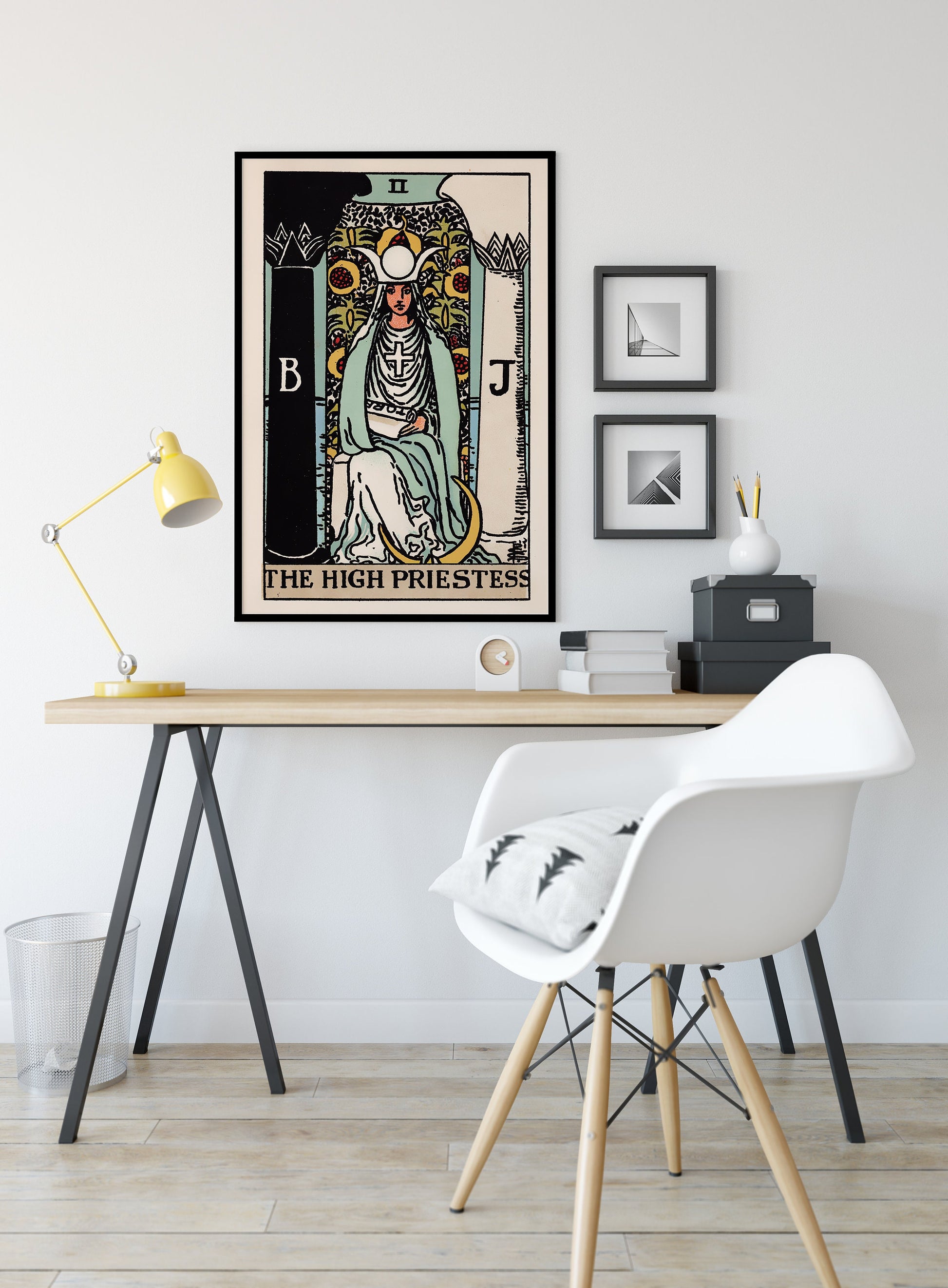The High Priestess - Tarot Card Print - The High Priestess Card Poster, No Frame