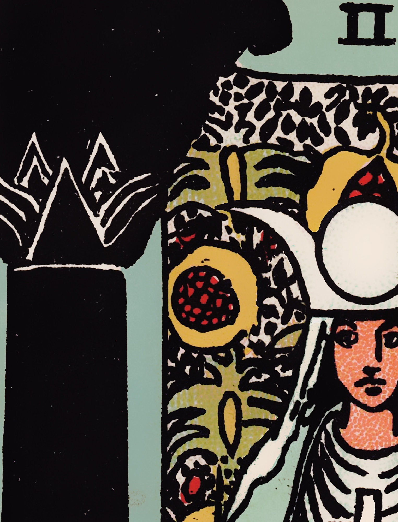 The High Priestess - Tarot Card Print - The High Priestess Card Poster, No Frame