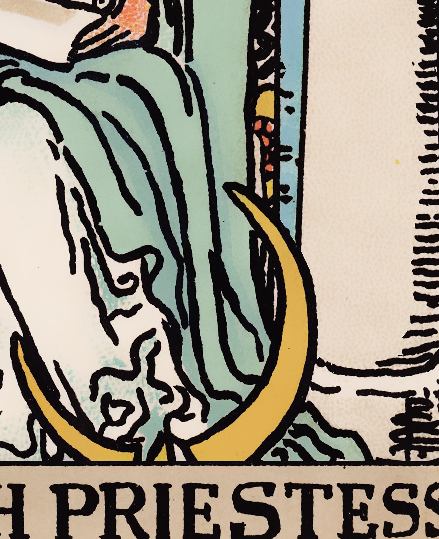 The High Priestess - Tarot Card Print - The High Priestess Card Poster, No Frame