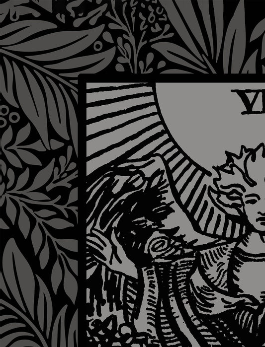 The Lovers Tarot Card Gray Print Poster No Frame by My Store