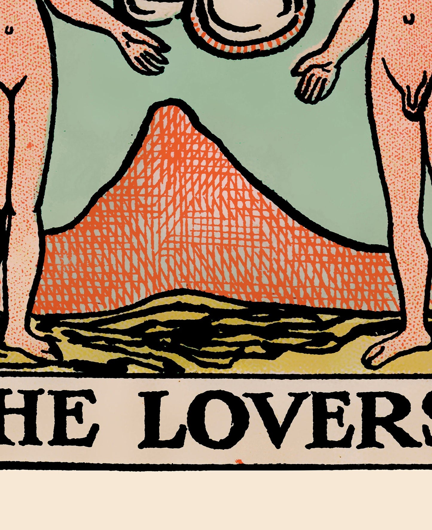 The Lovers - Tarot Card Print - The Blue Sky Lovers Card Poster, No Frame