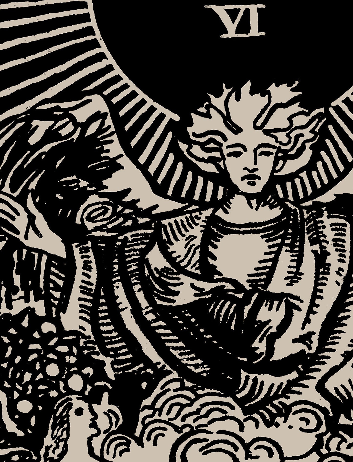 The Lovers - Tarot Card Print - The Lovers Card Poster, No Frame