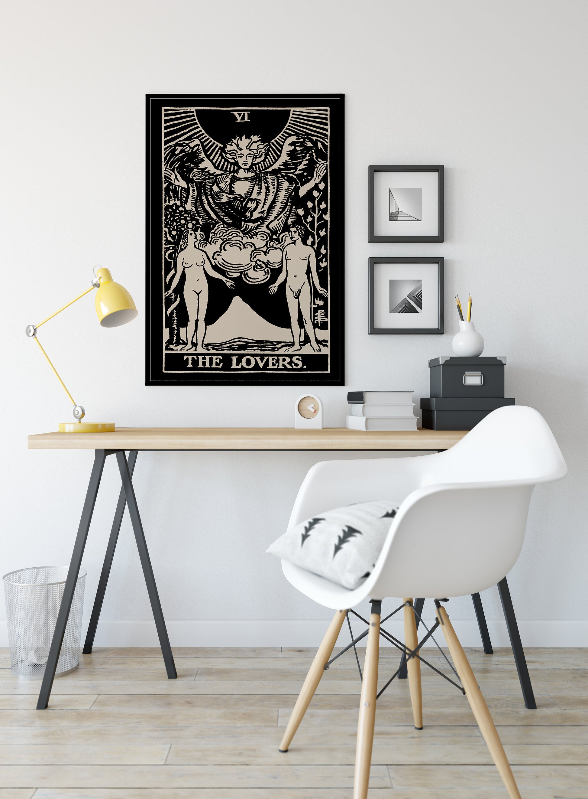 The Lovers - Tarot Card Print - The Lovers Card Poster, No Frame